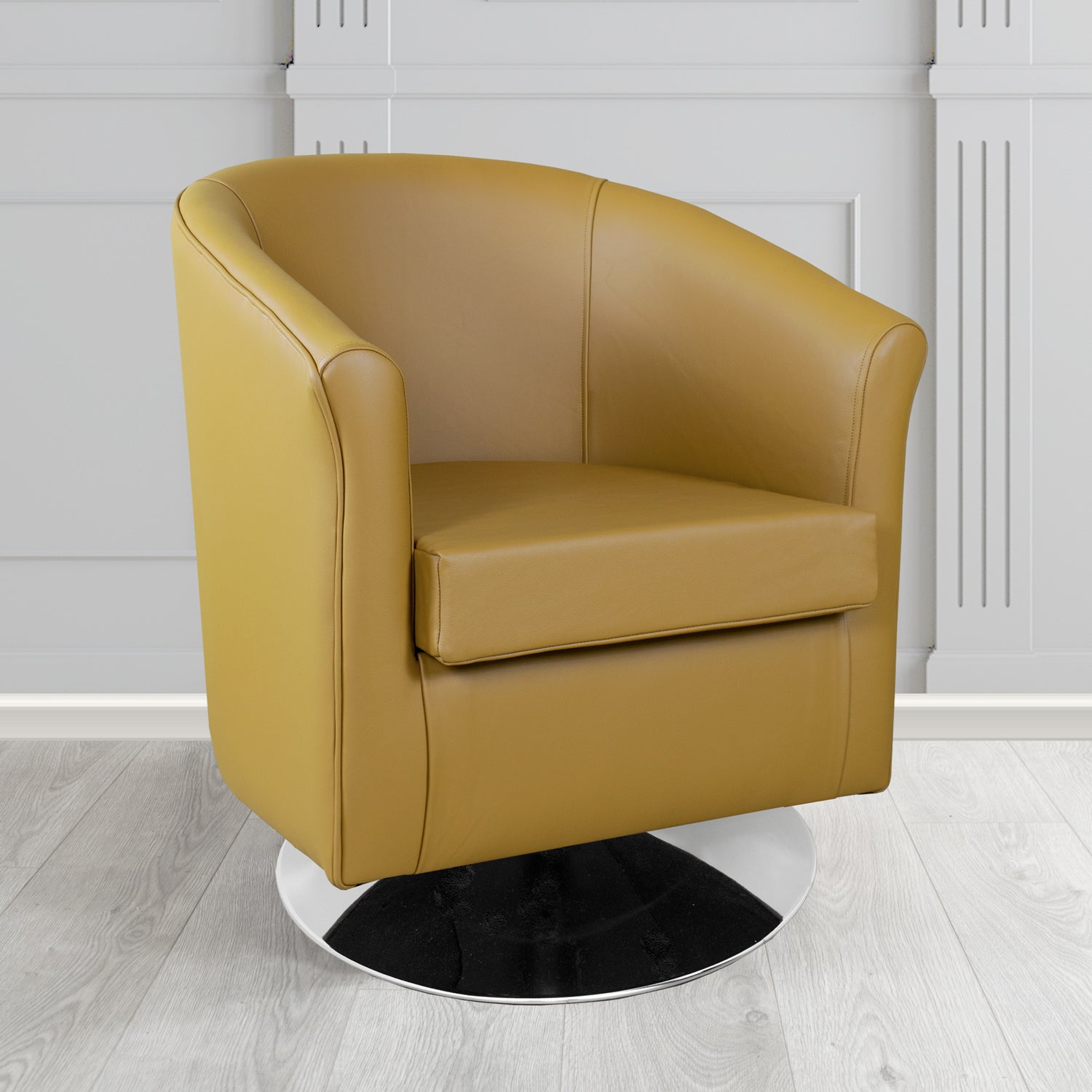 Tuscany Swivel Tub Chair in Crest Leather Shelly Crib 5 Genuine Leather