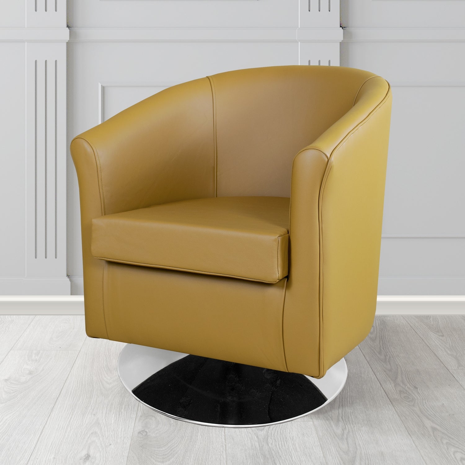 Tuscany Swivel Tub Chair in Crest Leather Shelly Crib 5 Genuine Leather