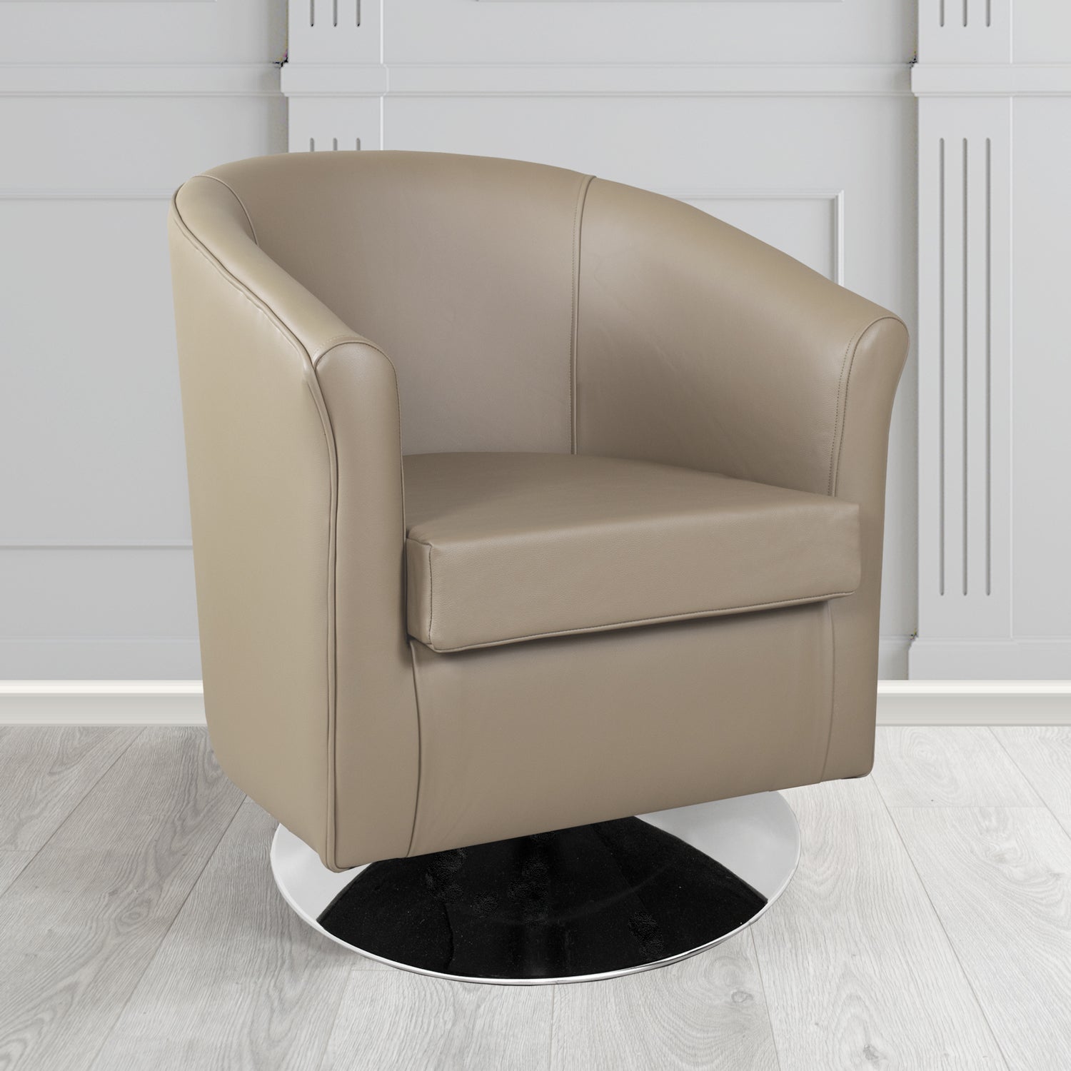 Tuscany Swivel Tub Chair in Crest Leather Shelly Crib 5 Genuine Leather