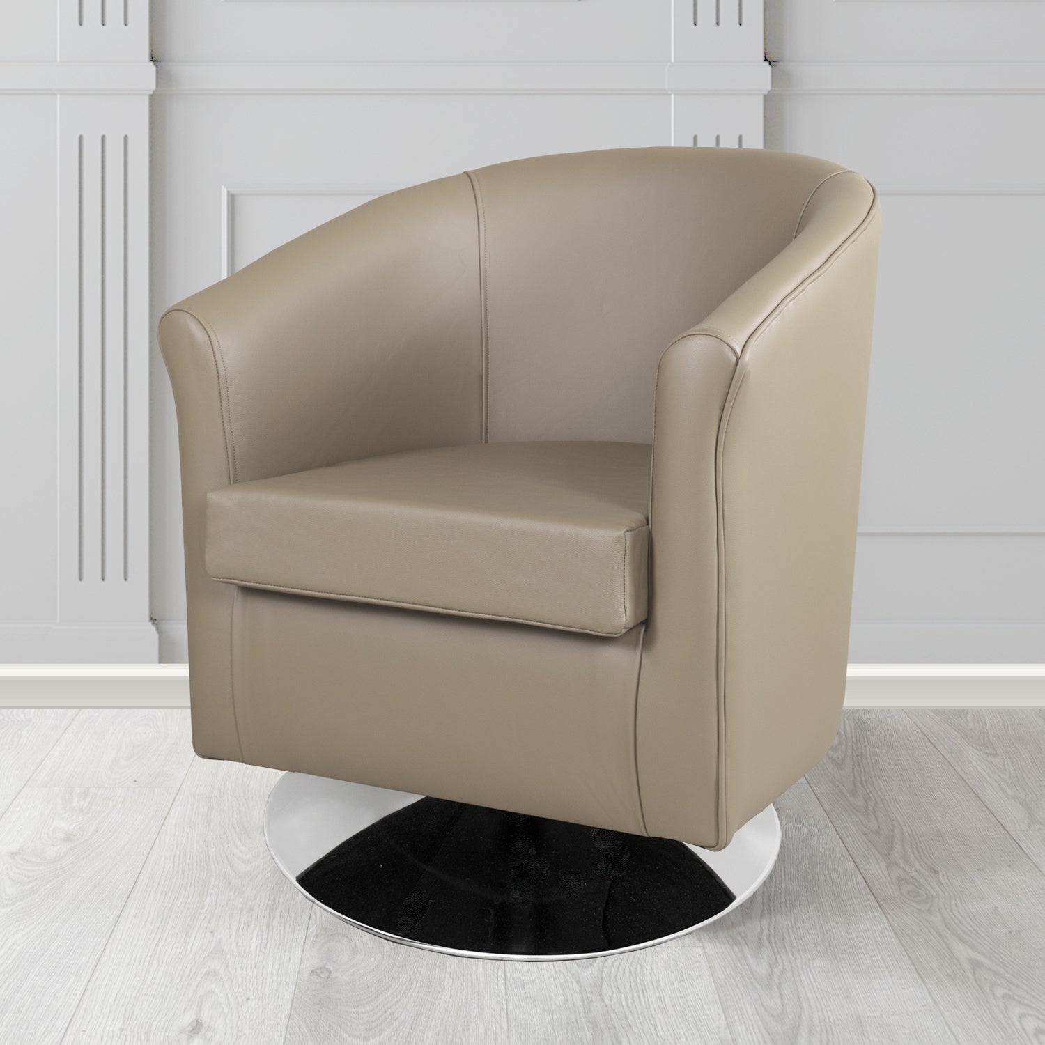 Tuscany Swivel Tub Chair in Crest Leather Shelly Crib 5 Genuine Leather