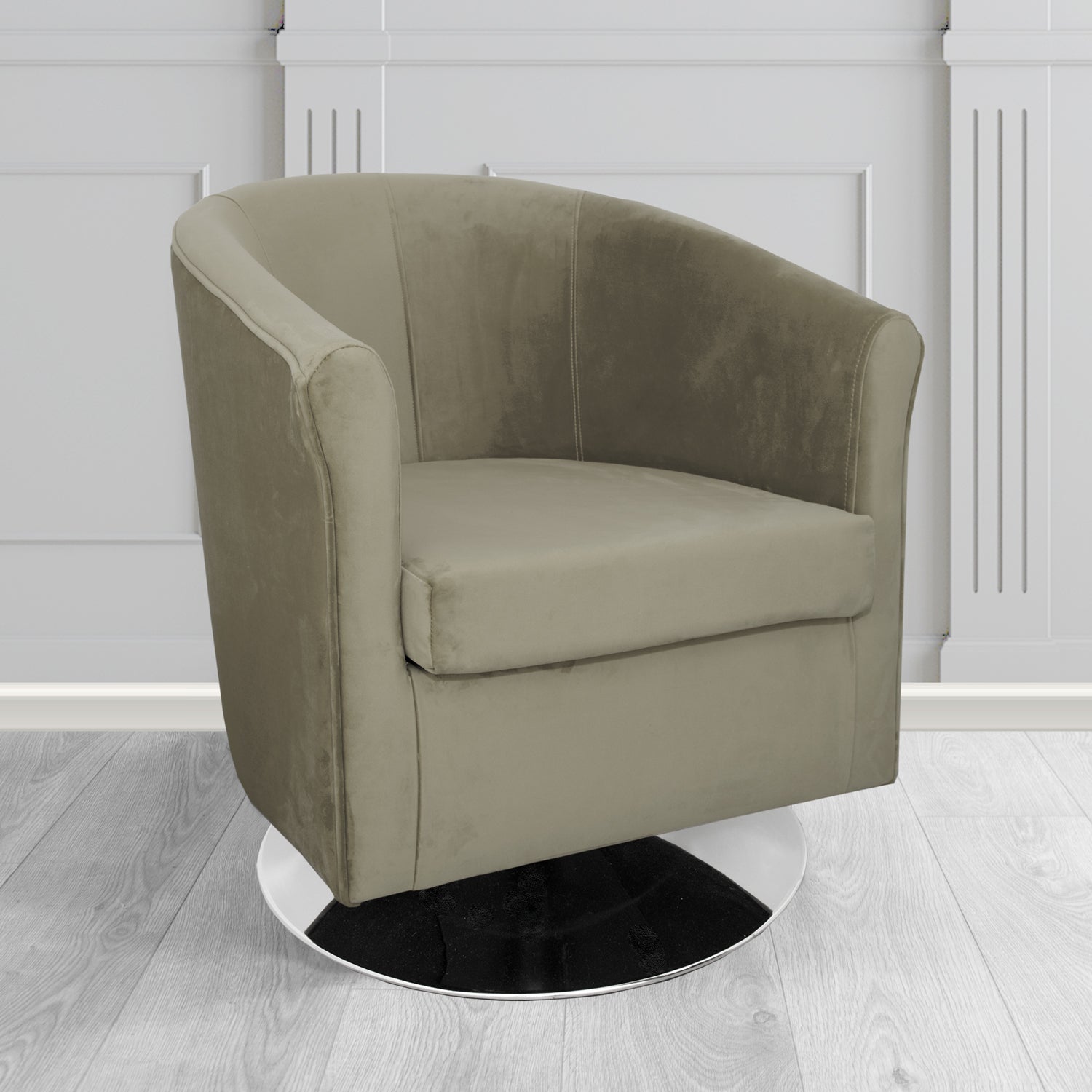 Tuscany Swivel Tub Chair in Villa Nova Atil II Crib 5 Velvet Fabric