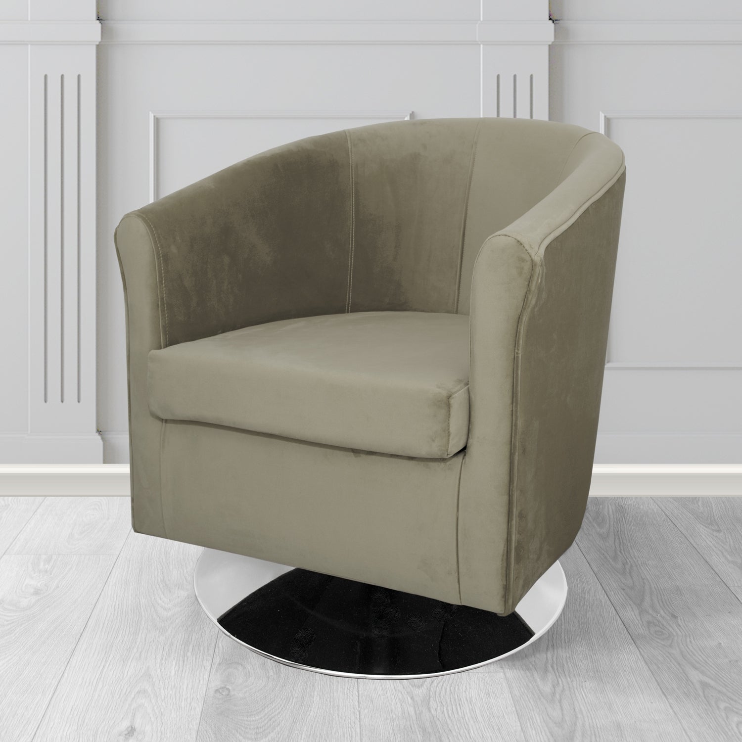 Tuscany Swivel Tub Chair in Villa Nova Atil II Crib 5 Velvet Fabric