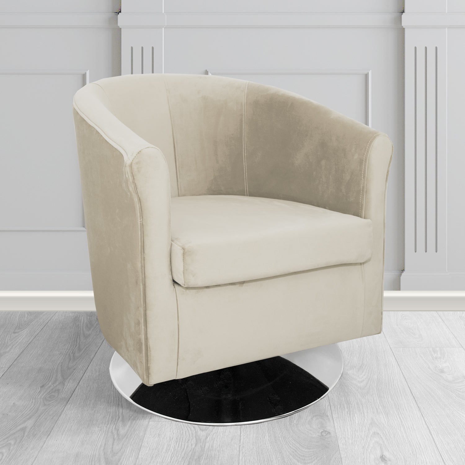 Tuscany Swivel Tub Chair in Villa Nova Atil II Crib 5 Velvet Fabric