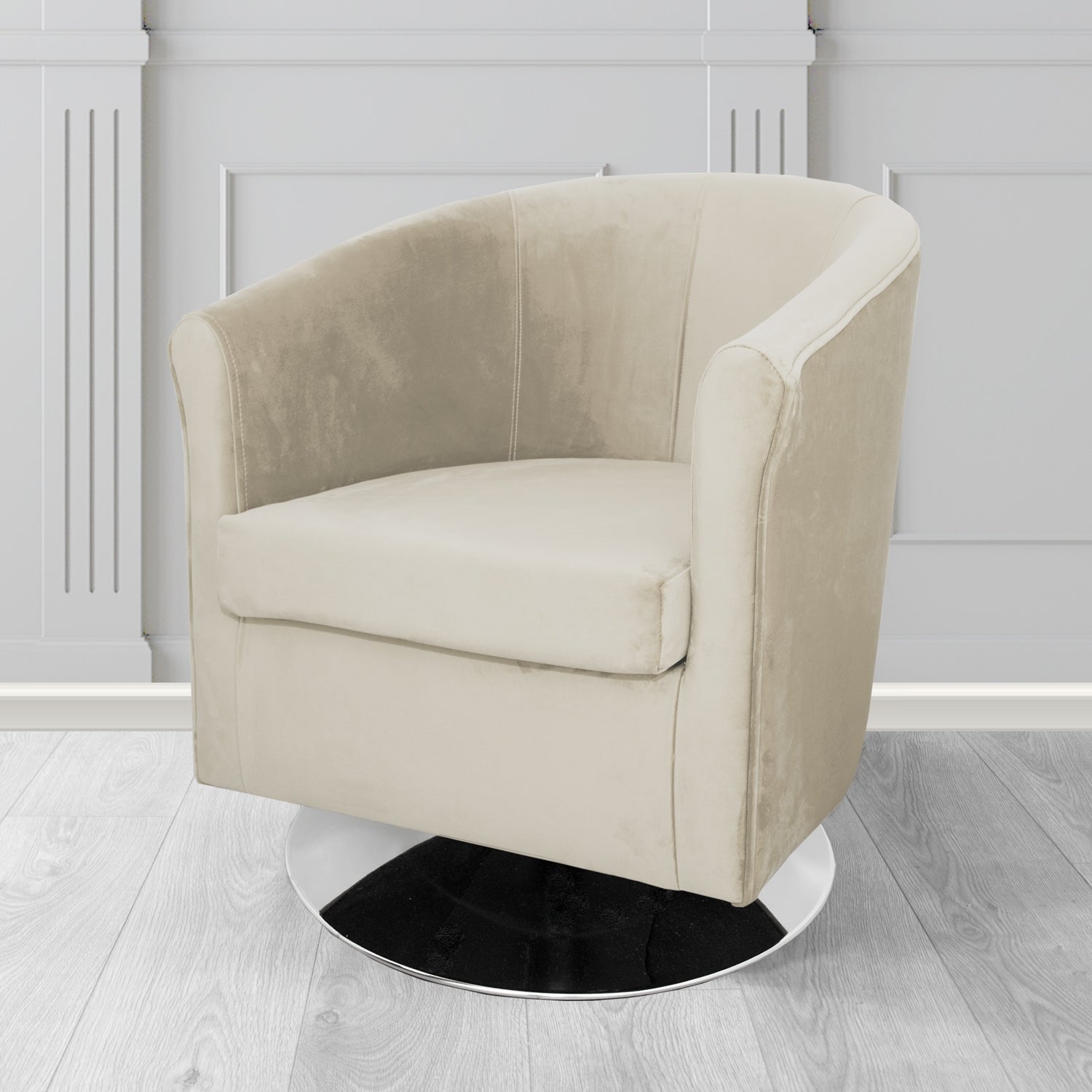Tuscany Swivel Tub Chair in Villa Nova Atil II Crib 5 Velvet Fabric