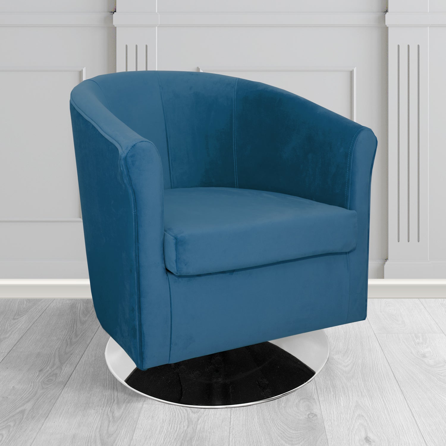 Tuscany Swivel Tub Chair in Villa Nova Atil II Crib 5 Velvet Fabric