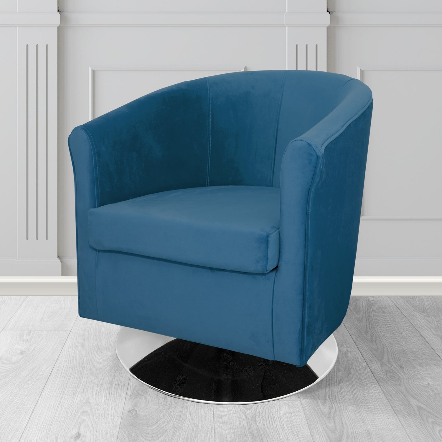 Tuscany Swivel Tub Chair in Villa Nova Atil II Crib 5 Velvet Fabric