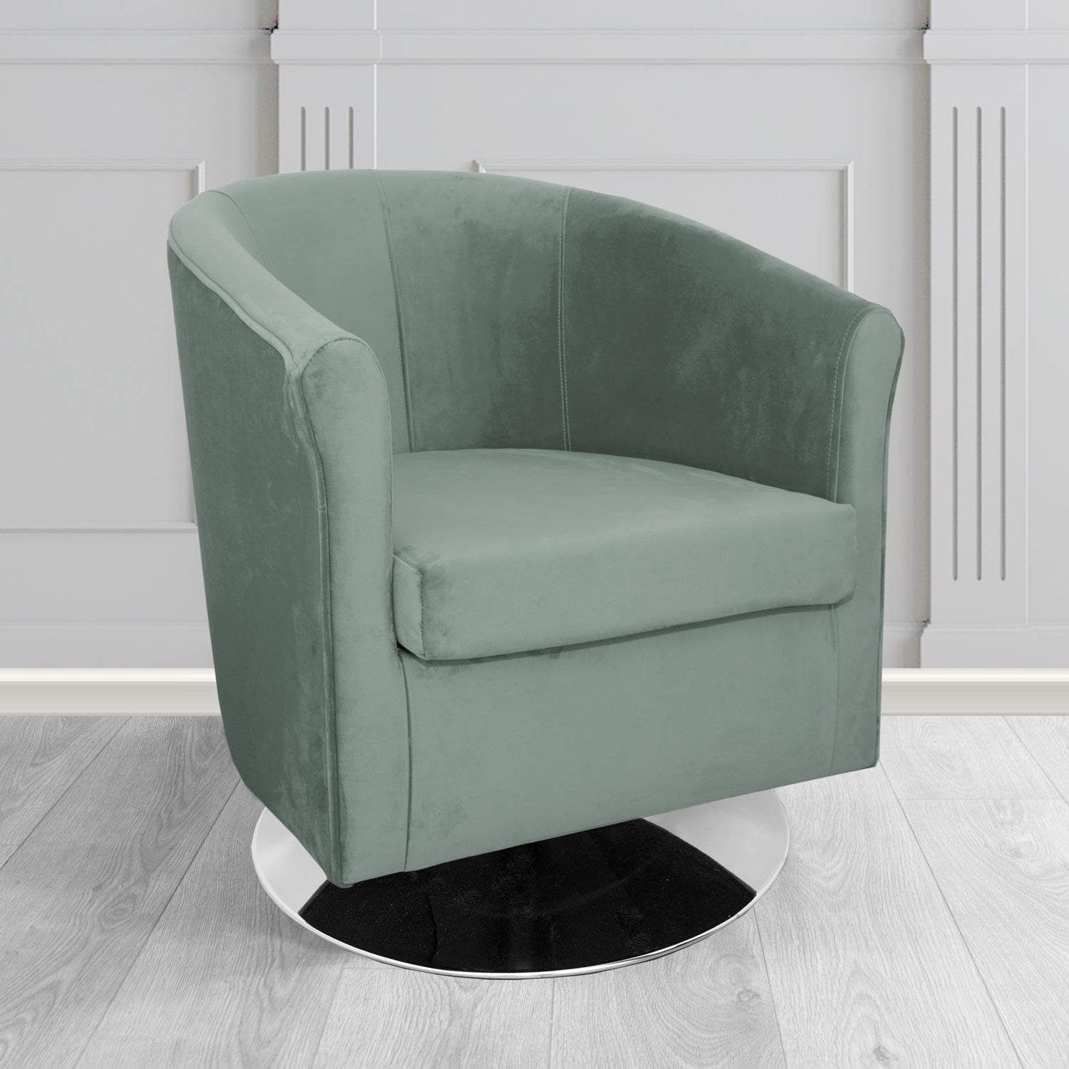 Tuscany Swivel Tub Chair in Villa Nova Atil II Crib 5 Velvet Fabric