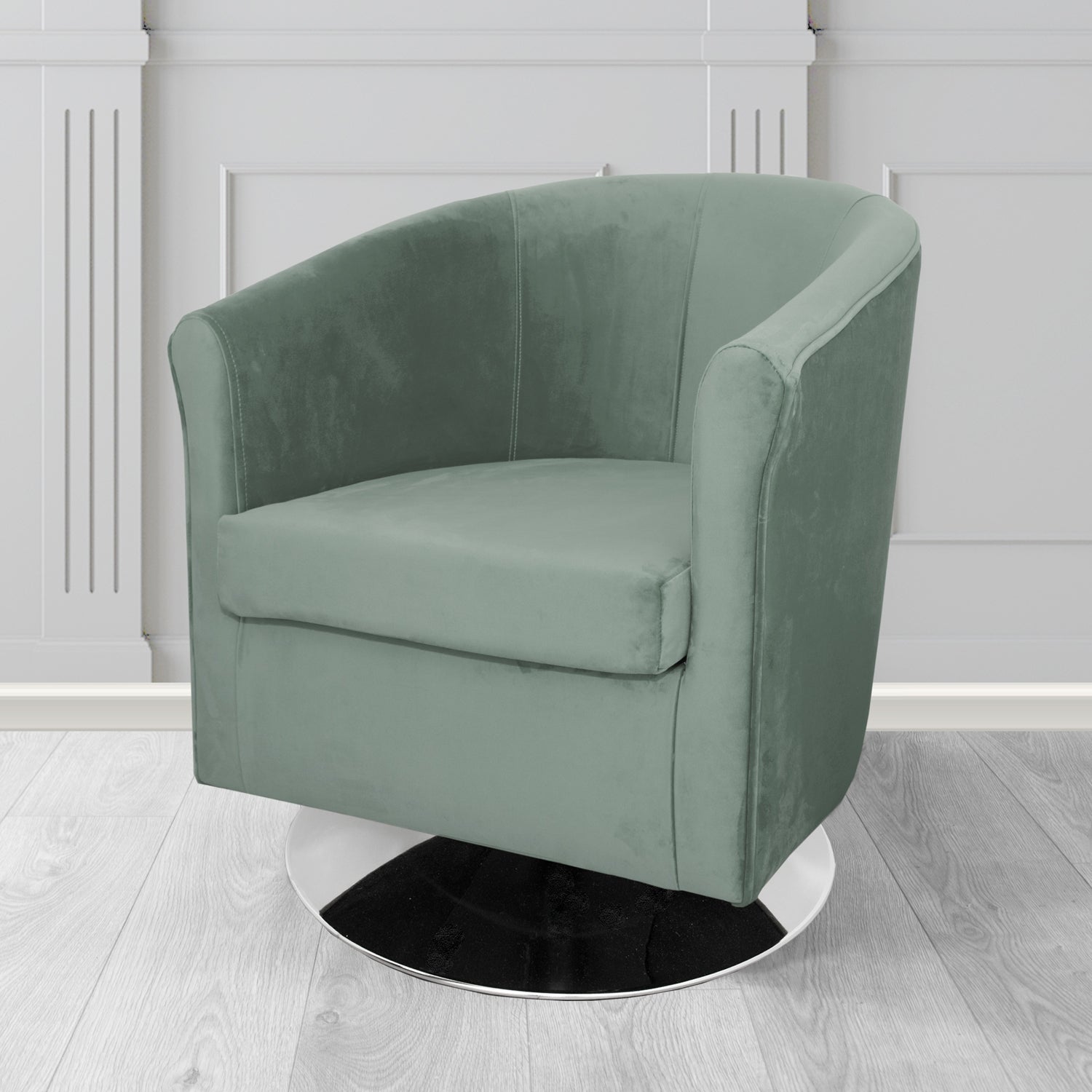 Tuscany Swivel Tub Chair in Villa Nova Atil II Crib 5 Velvet Fabric