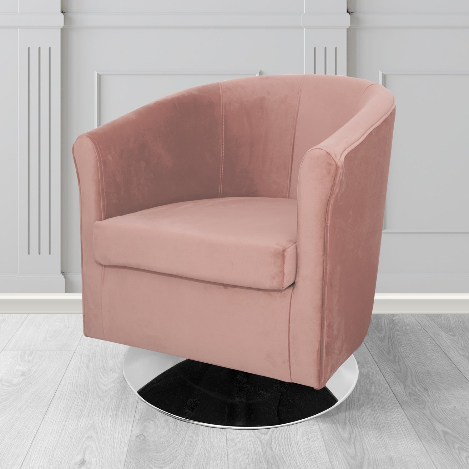 Tuscany Swivel Tub Chair in Villa Nova Atil II Crib 5 Velvet Fabric