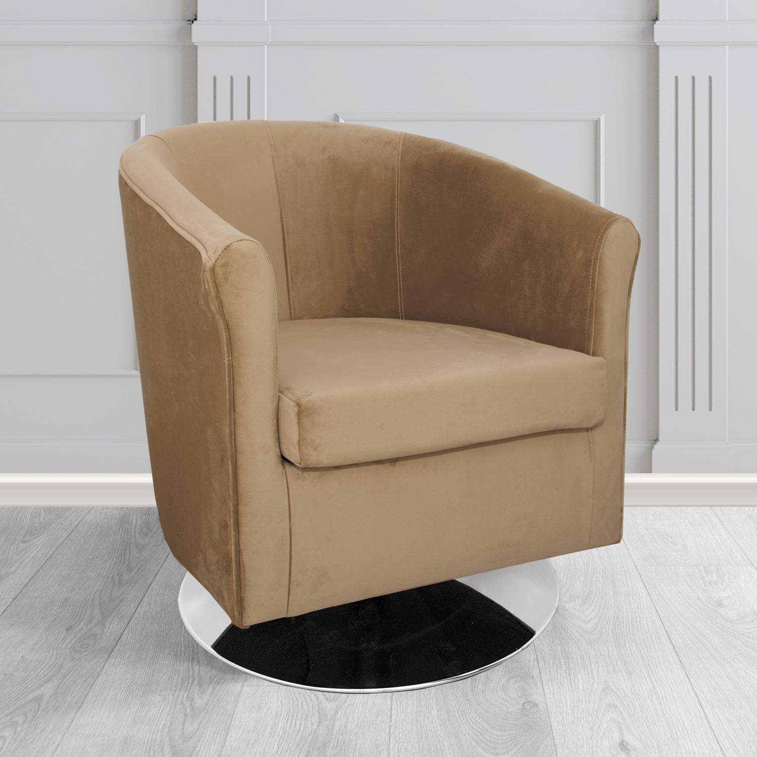 Tuscany Swivel Tub Chair in Villa Nova Atil II Crib 5 Velvet Fabric