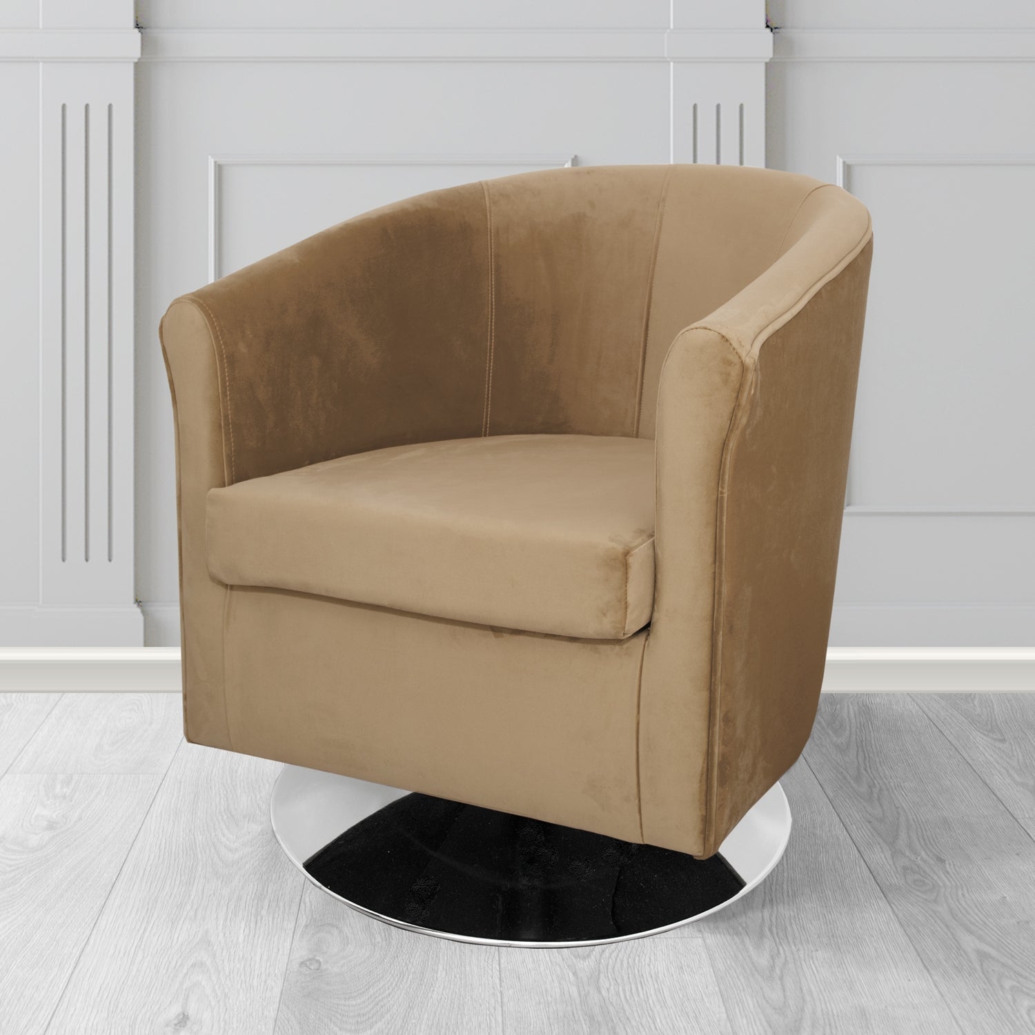 Tuscany Swivel Tub Chair in Villa Nova Atil II Crib 5 Velvet Fabric