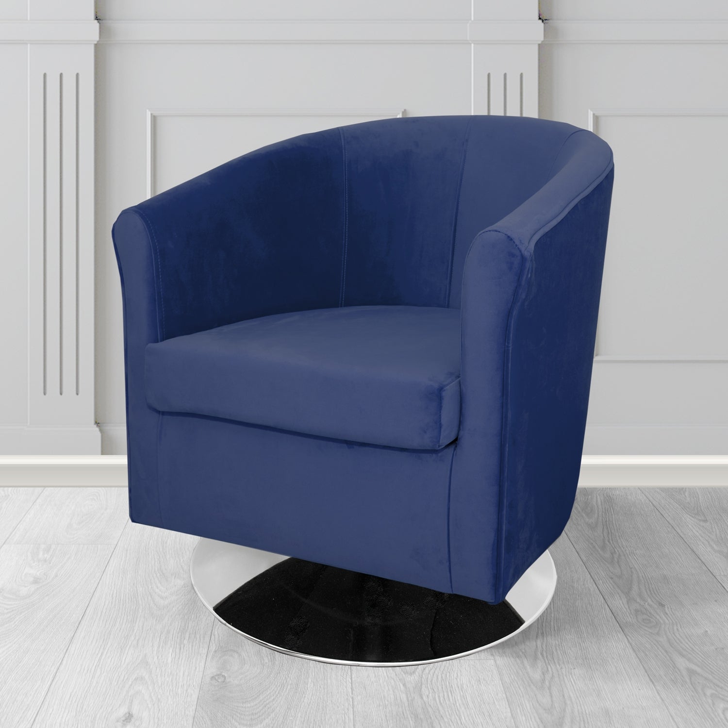 Tuscany Swivel Tub Chair in Villa Nova Atil II Crib 5 Velvet Fabric