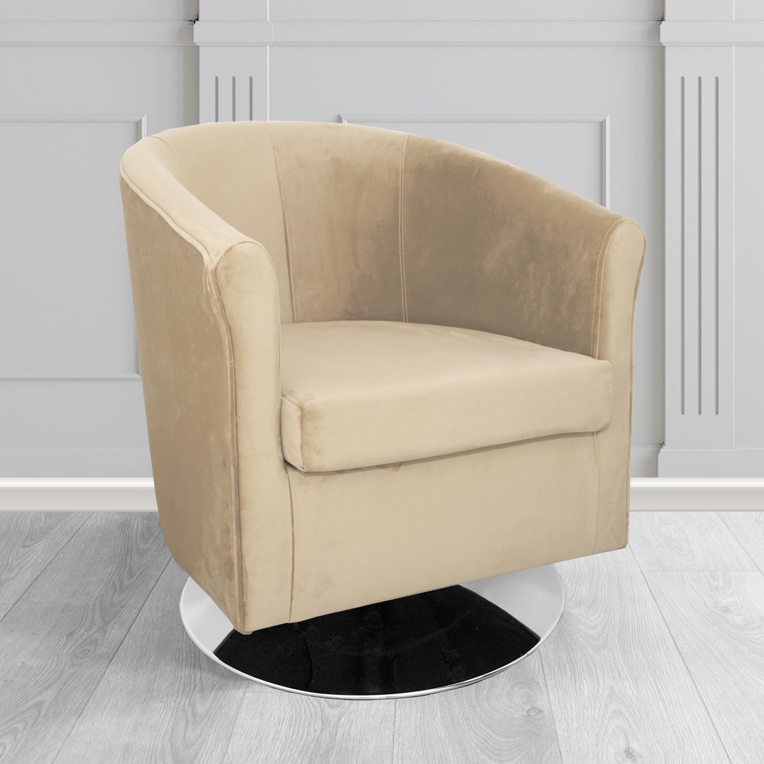 Tuscany Swivel Tub Chair in Villa Nova Atil II Crib 5 Velvet Fabric