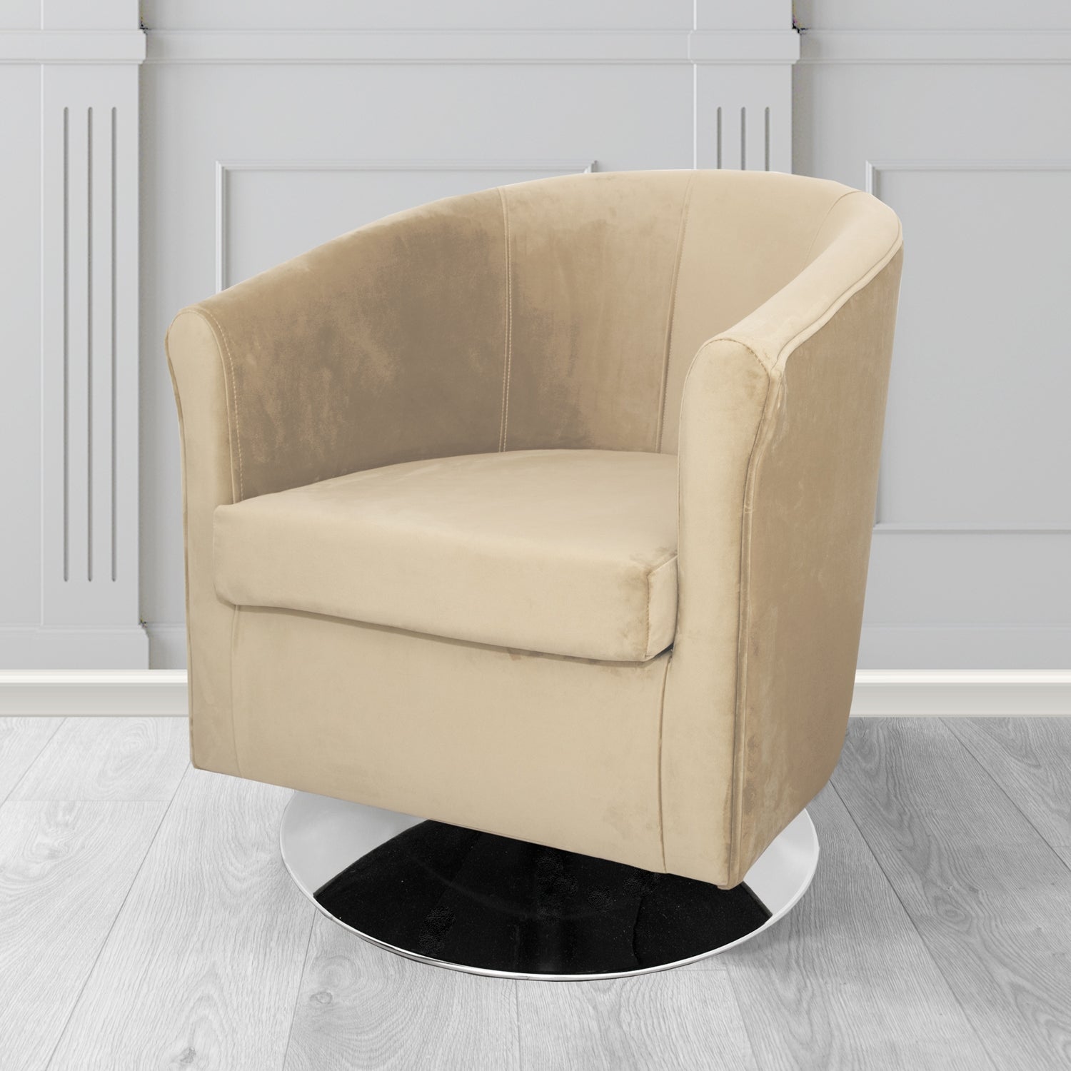 Tuscany Swivel Tub Chair in Villa Nova Atil II Crib 5 Velvet Fabric