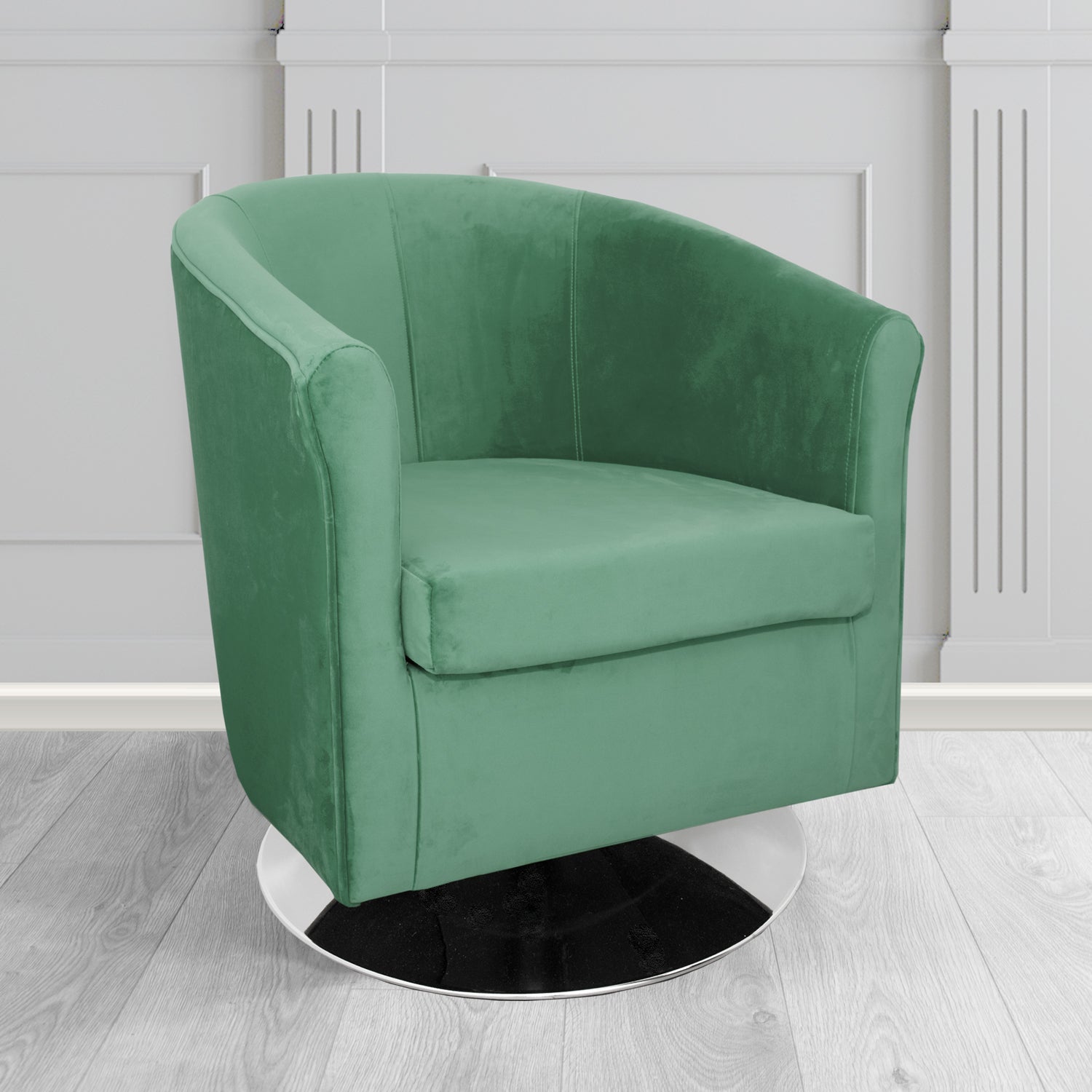 Tuscany Swivel Tub Chair in Villa Nova Atil II Crib 5 Velvet Fabric