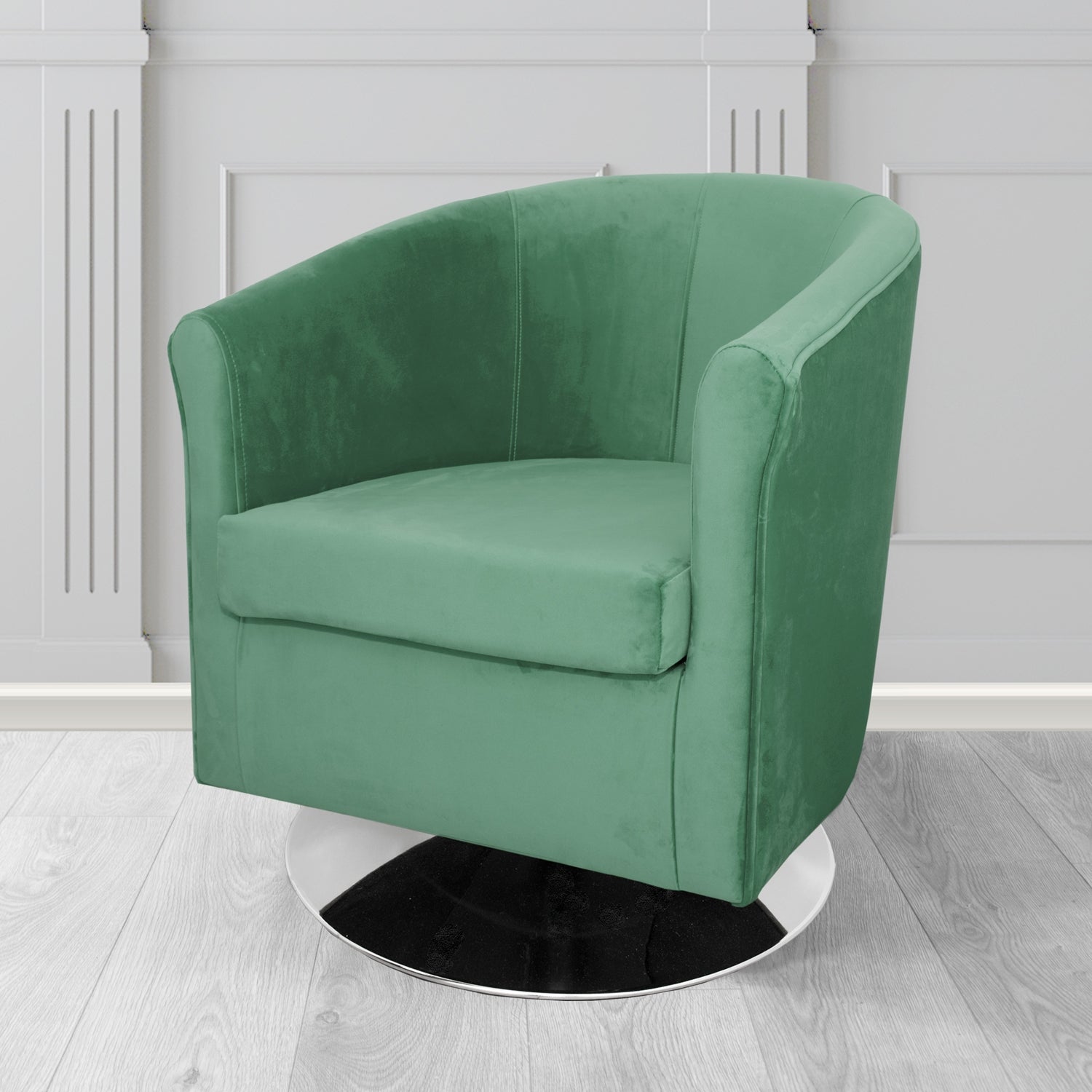 Tuscany Swivel Tub Chair in Villa Nova Atil II Crib 5 Velvet Fabric