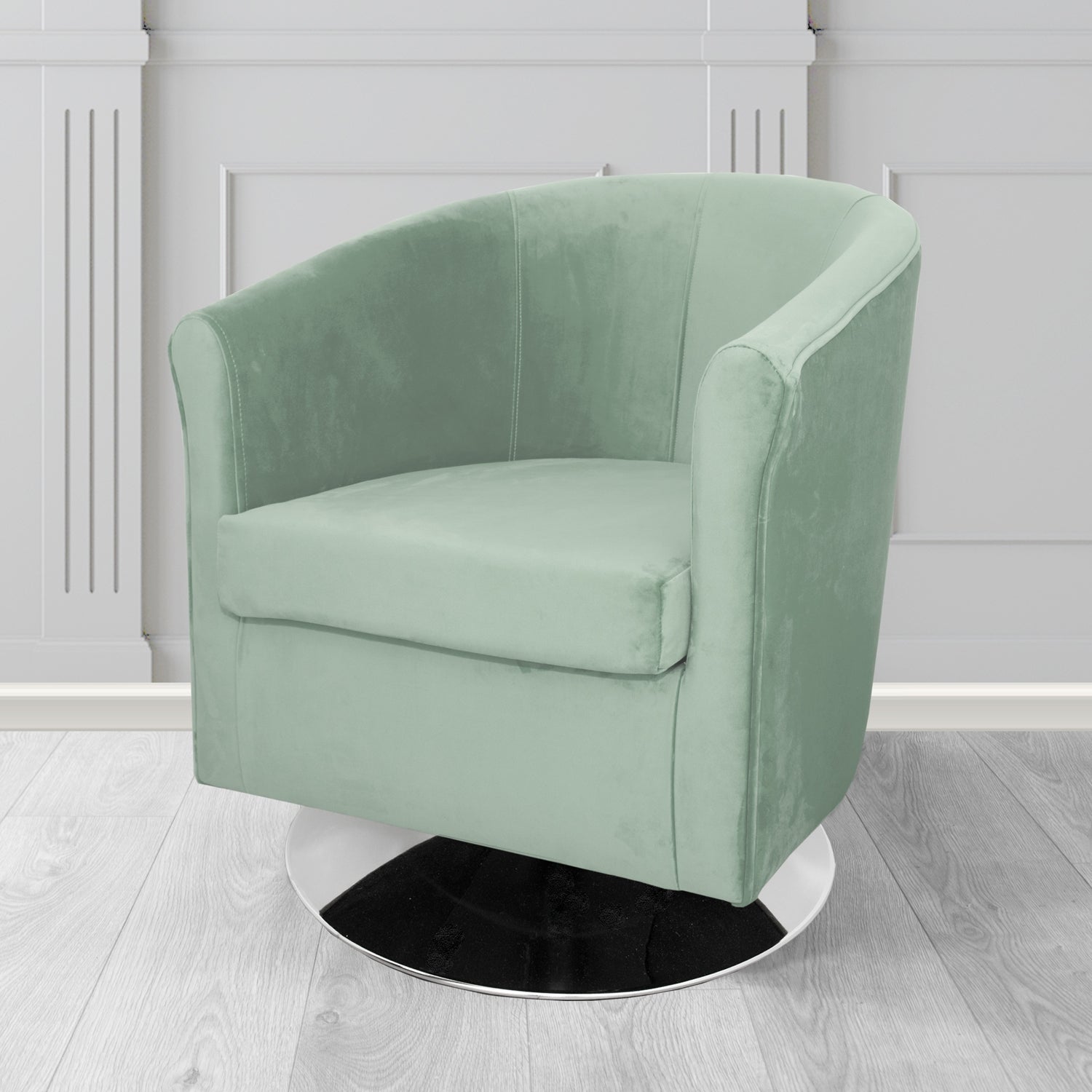 Tuscany Swivel Tub Chair in Villa Nova Atil II Crib 5 Velvet Fabric