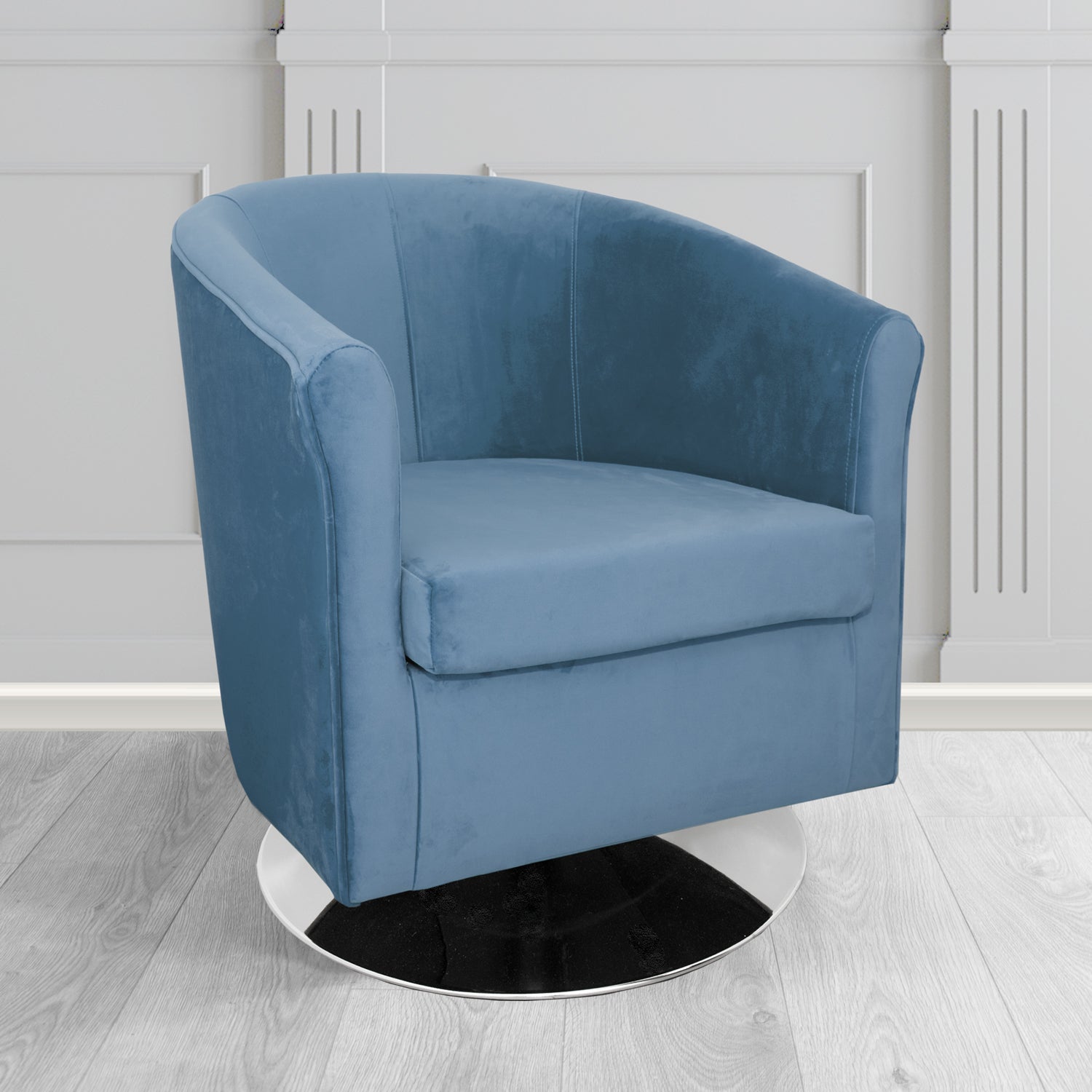 Tuscany Swivel Tub Chair in Villa Nova Atil II Crib 5 Velvet Fabric