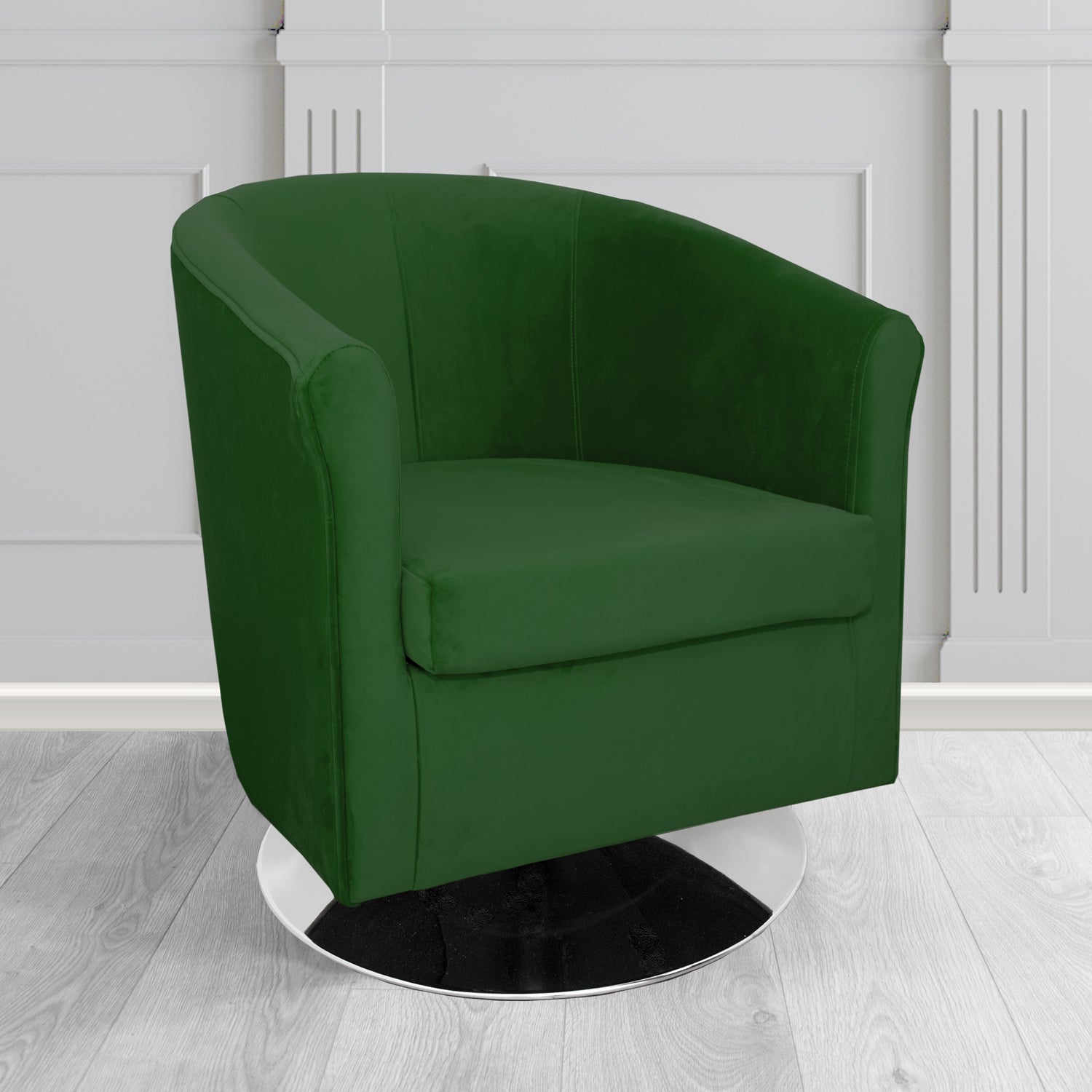 Tuscany Swivel Tub Chair in Villa Nova Atil II Crib 5 Velvet Fabric