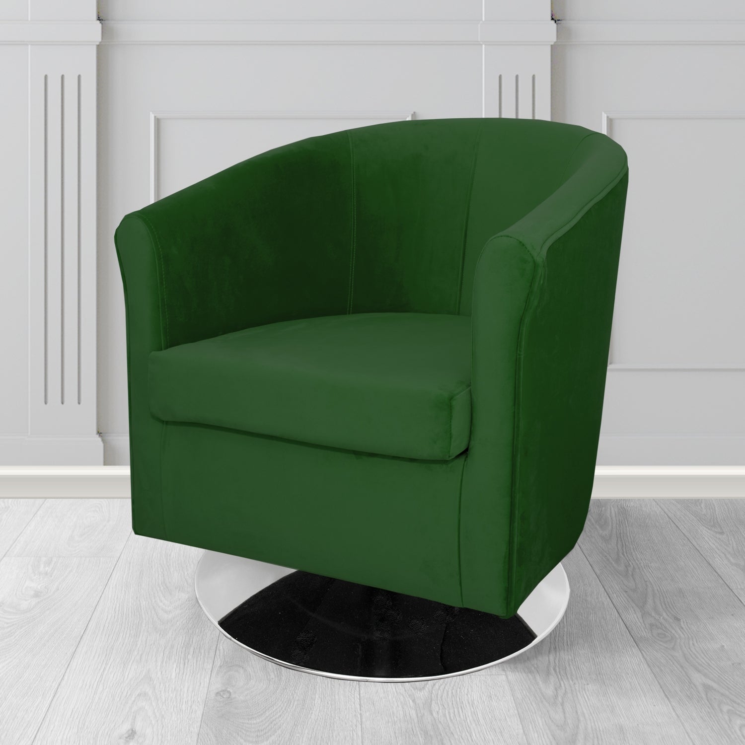 Tuscany Swivel Tub Chair in Villa Nova Atil II Crib 5 Velvet Fabric
