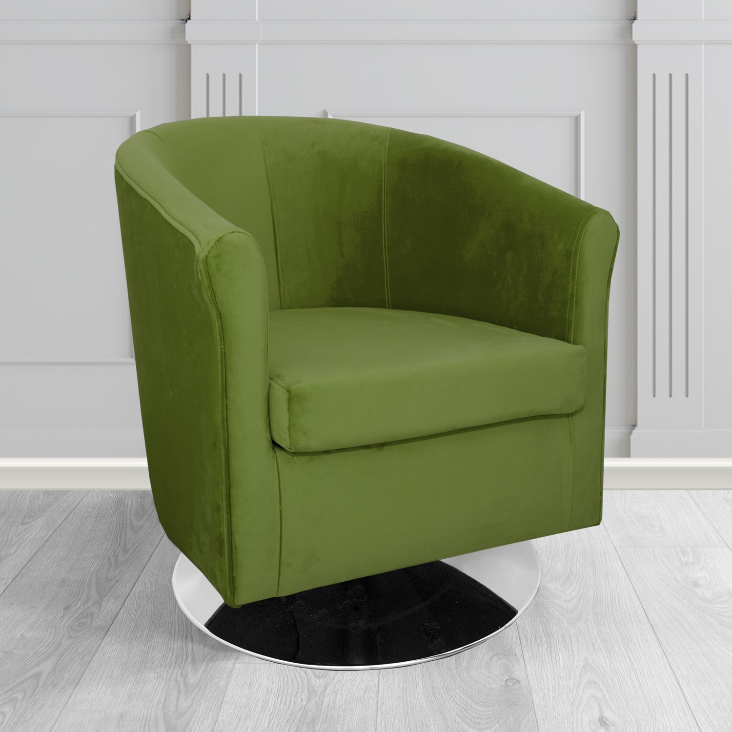 Tuscany Swivel Tub Chair in Villa Nova Atil II Crib 5 Velvet Fabric