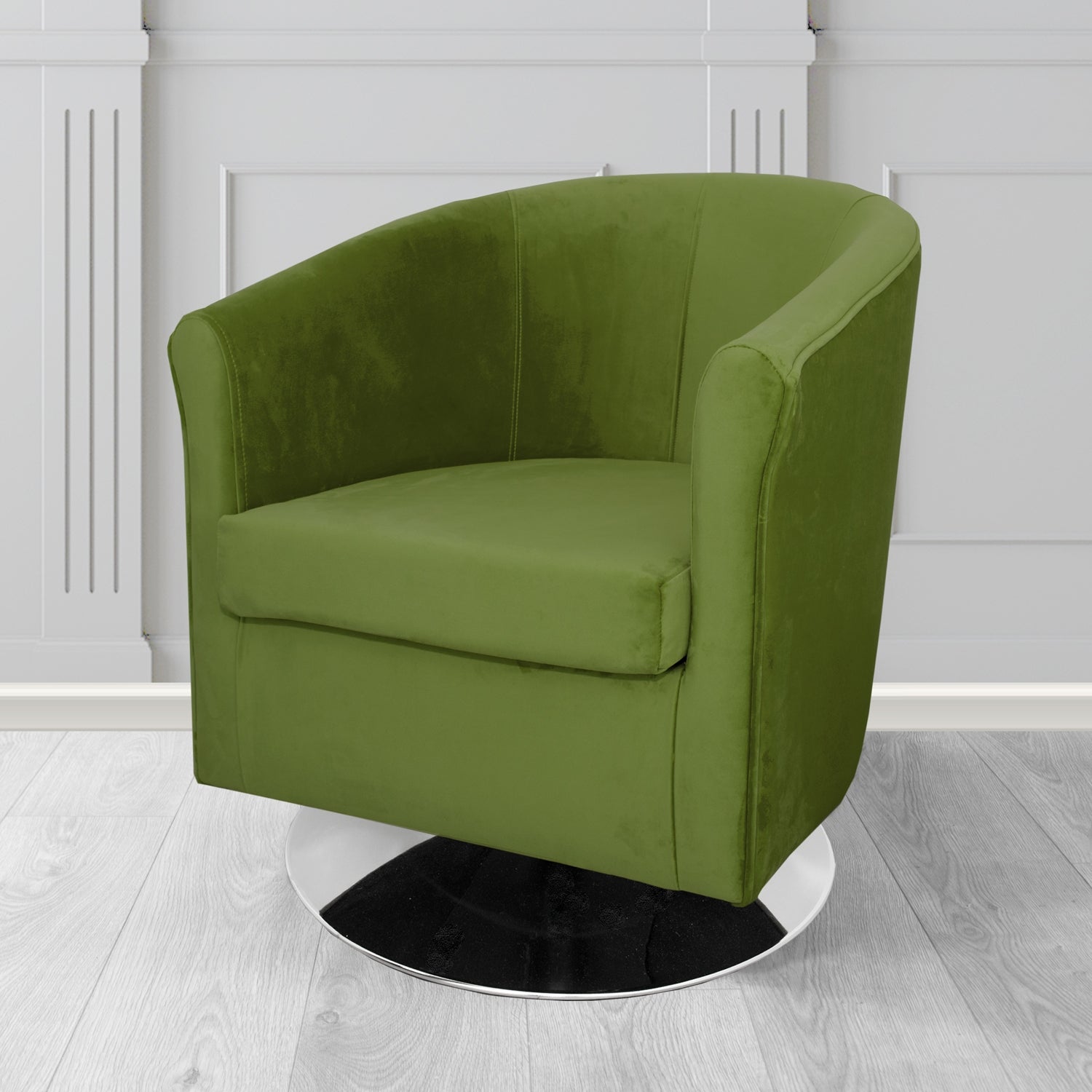 Tuscany Swivel Tub Chair in Villa Nova Atil II Crib 5 Velvet Fabric