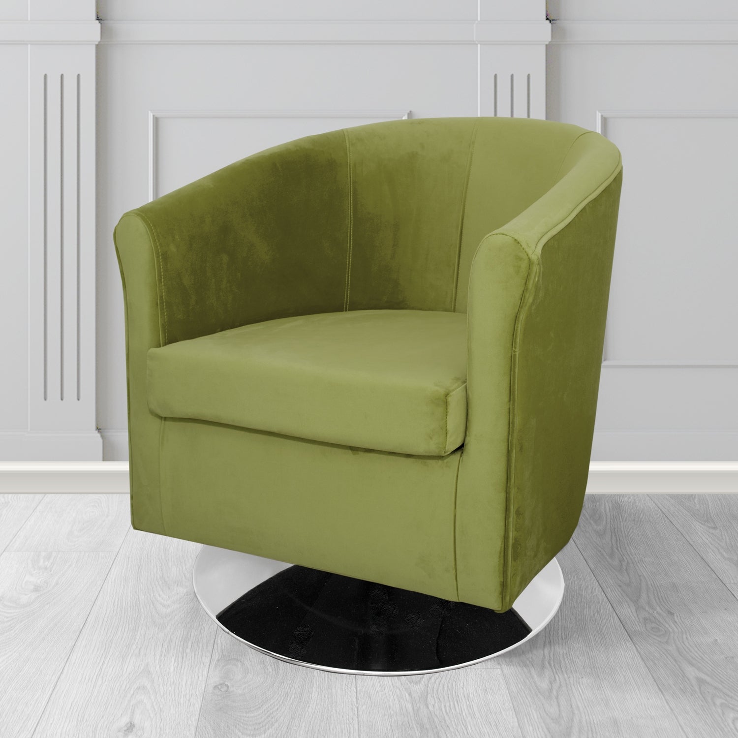 Tuscany Swivel Tub Chair in Villa Nova Atil II Crib 5 Velvet Fabric