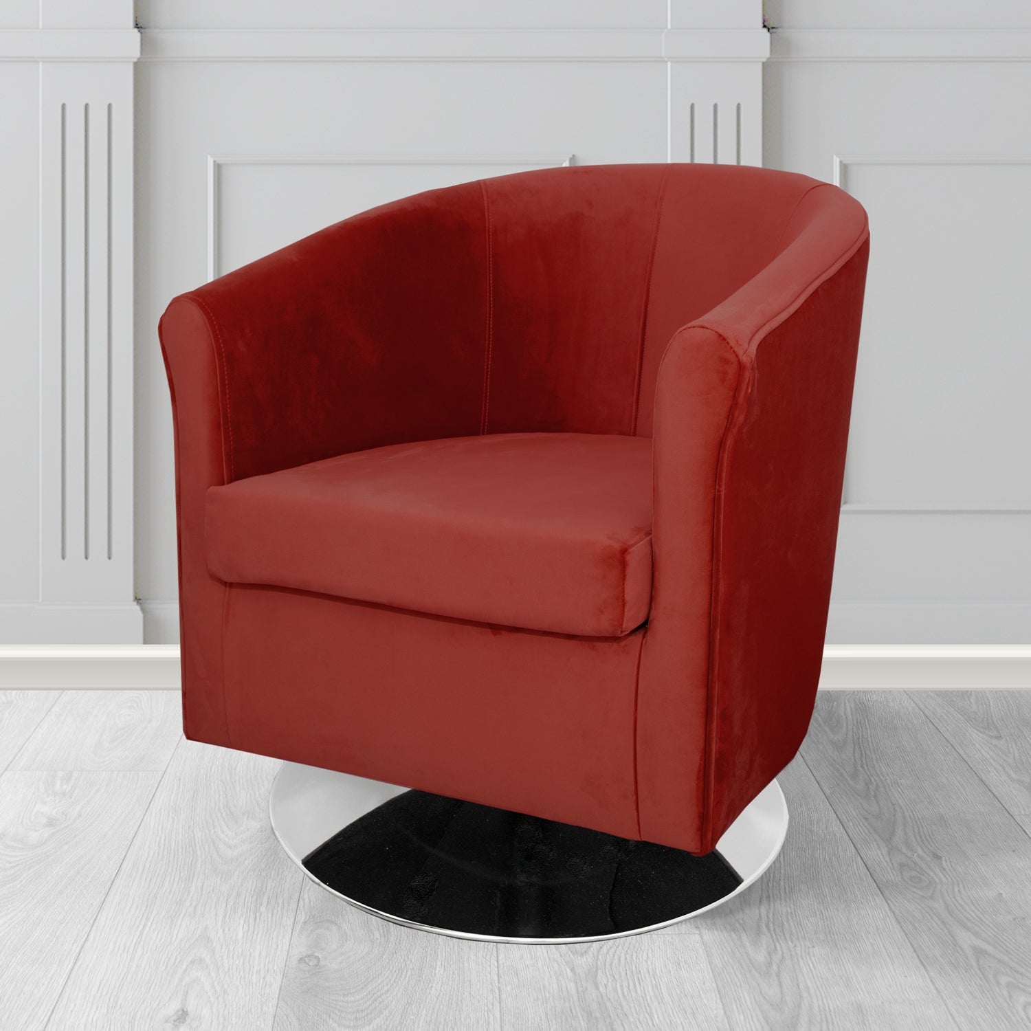 Tuscany Swivel Tub Chair in Villa Nova Atil II Crib 5 Velvet Fabric