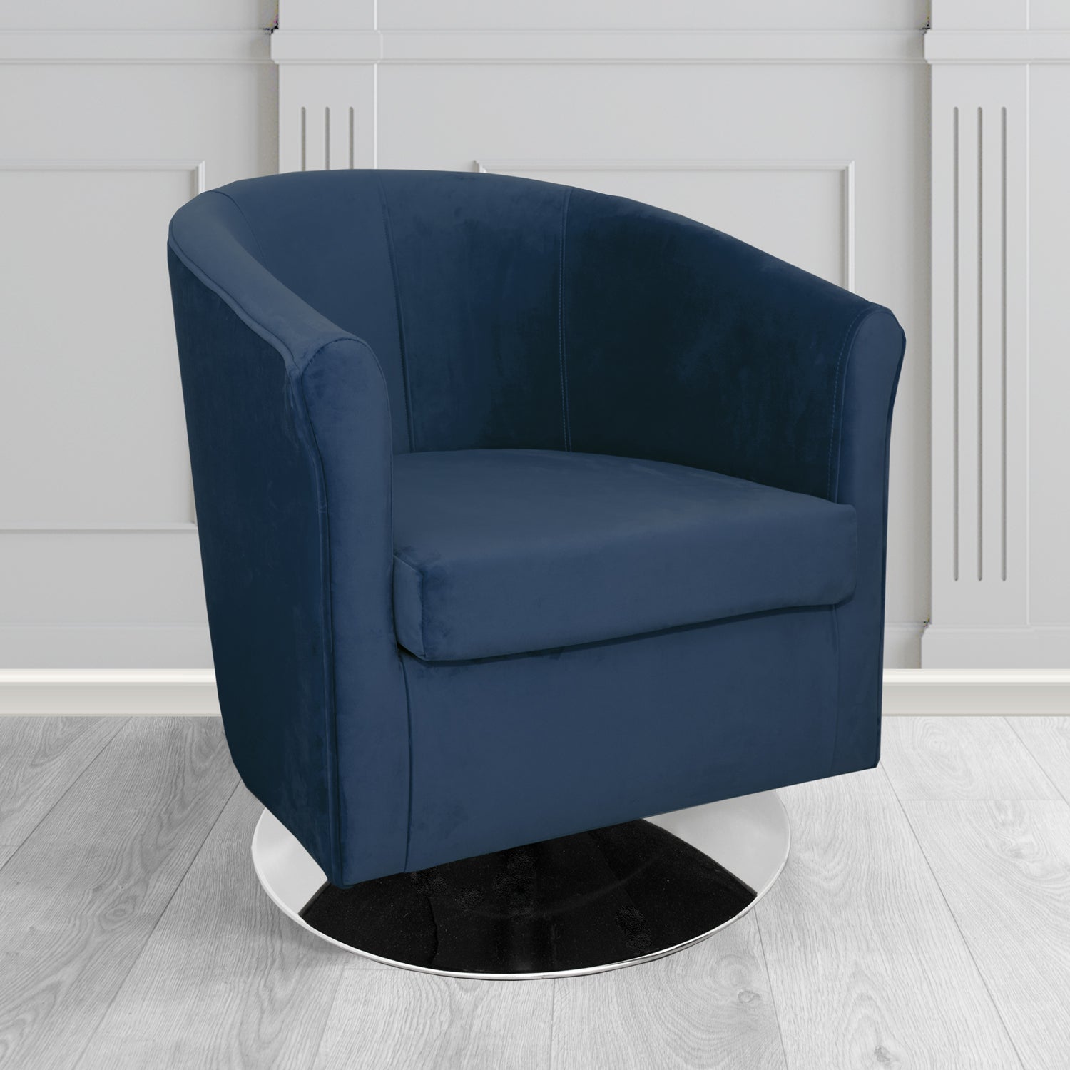 Tuscany Swivel Tub Chair in Villa Nova Atil II Crib 5 Velvet Fabric