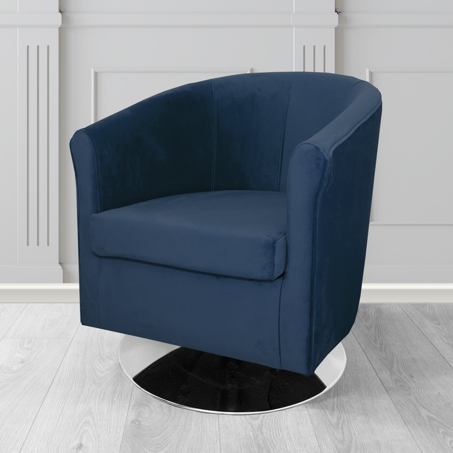Tuscany Swivel Tub Chair in Villa Nova Atil II Crib 5 Velvet Fabric