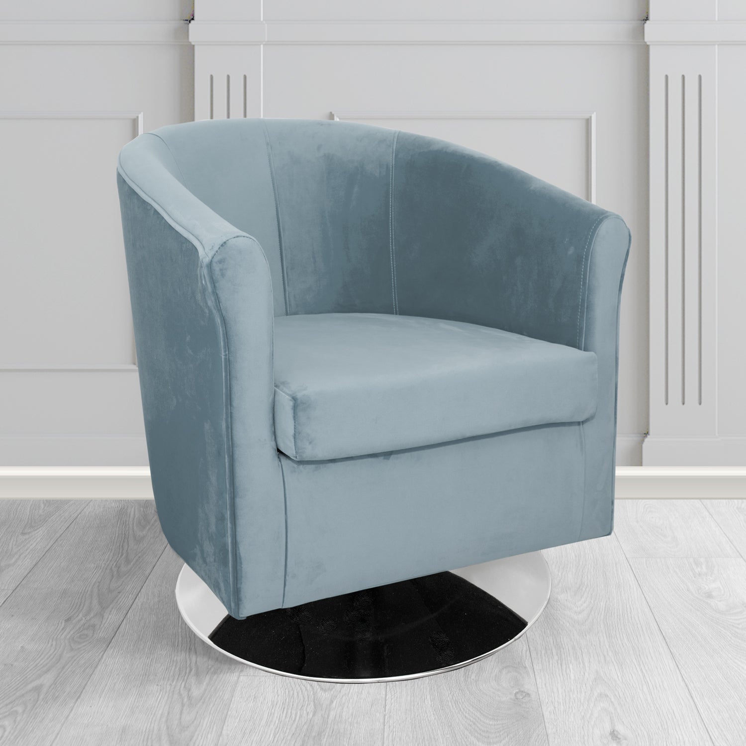 Tuscany Swivel Tub Chair in Villa Nova Atil II Crib 5 Velvet Fabric