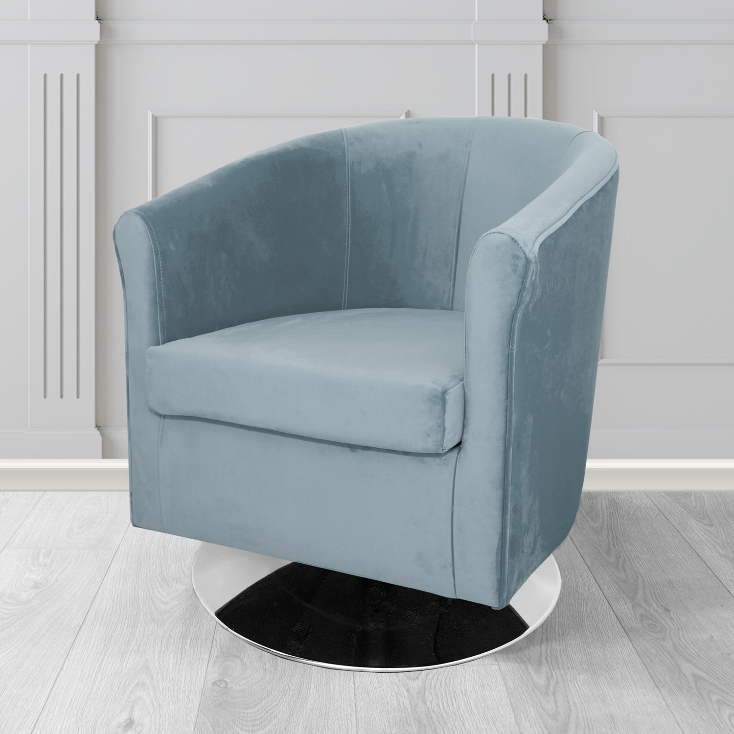 Tuscany Swivel Tub Chair in Villa Nova Atil II Crib 5 Velvet Fabric