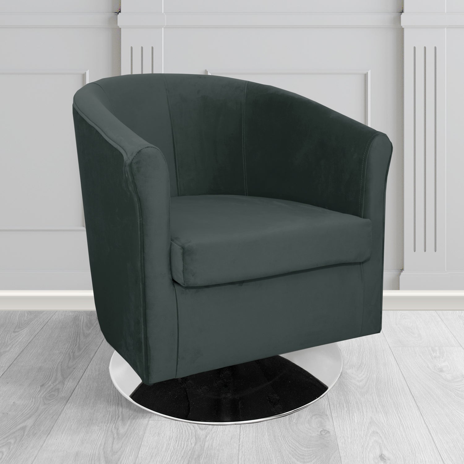 Tuscany Swivel Tub Chair in Villa Nova Atil II Crib 5 Velvet Fabric