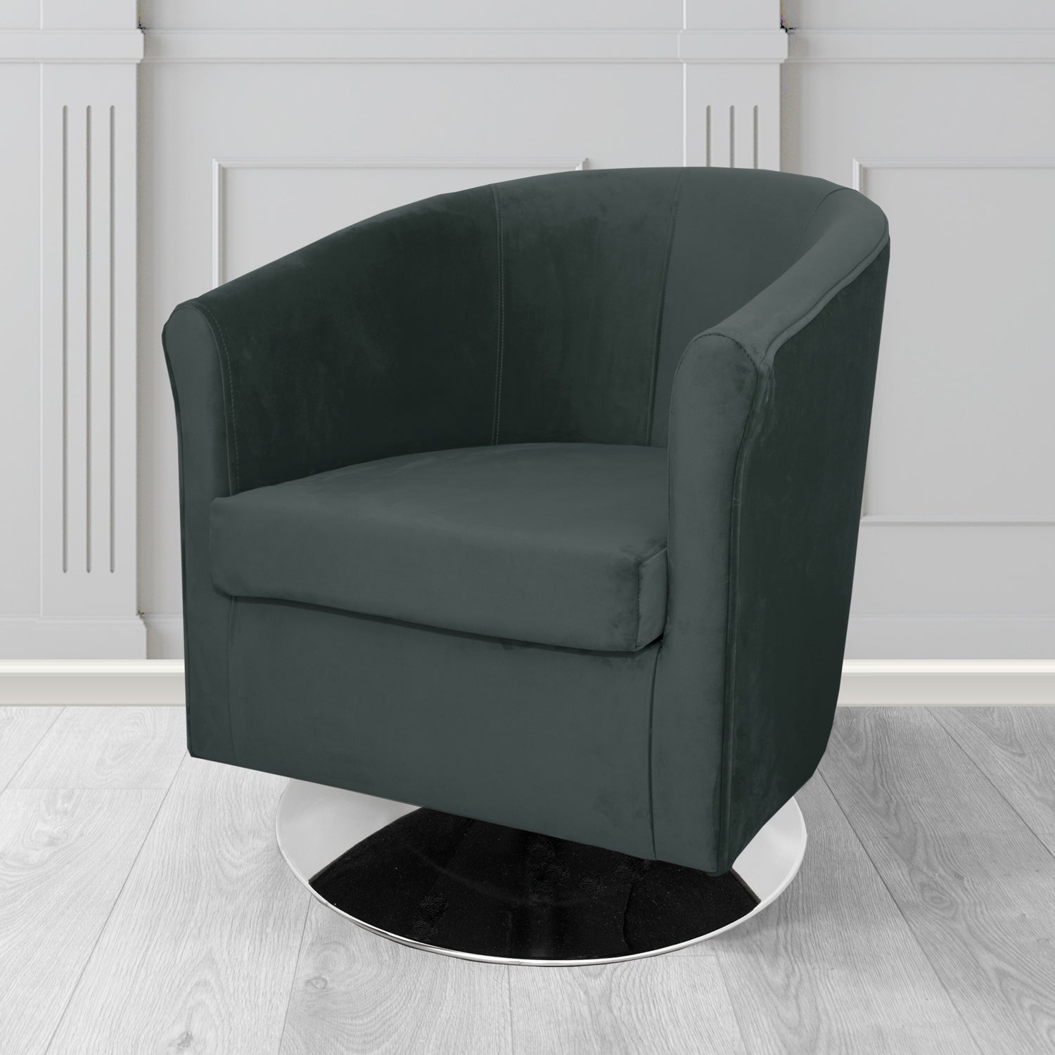 Tuscany Swivel Tub Chair in Villa Nova Atil II Crib 5 Velvet Fabric