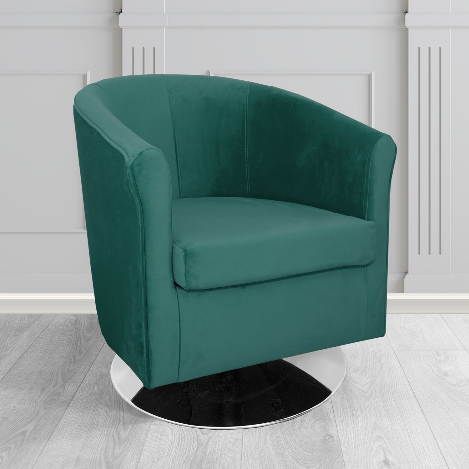 Tuscany Swivel Tub Chair in Villa Nova Atil II Crib 5 Velvet Fabric