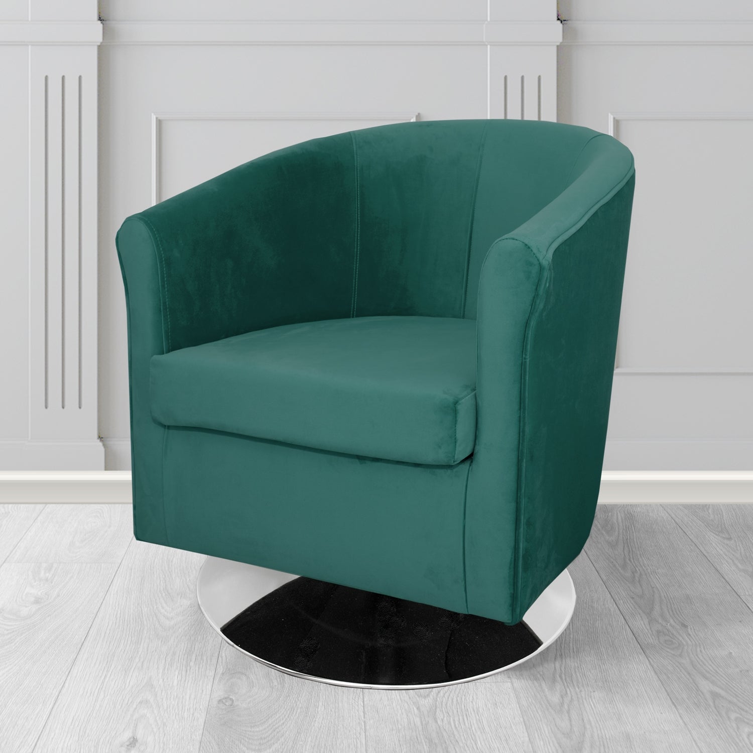 Tuscany Swivel Tub Chair in Villa Nova Atil II Crib 5 Velvet Fabric