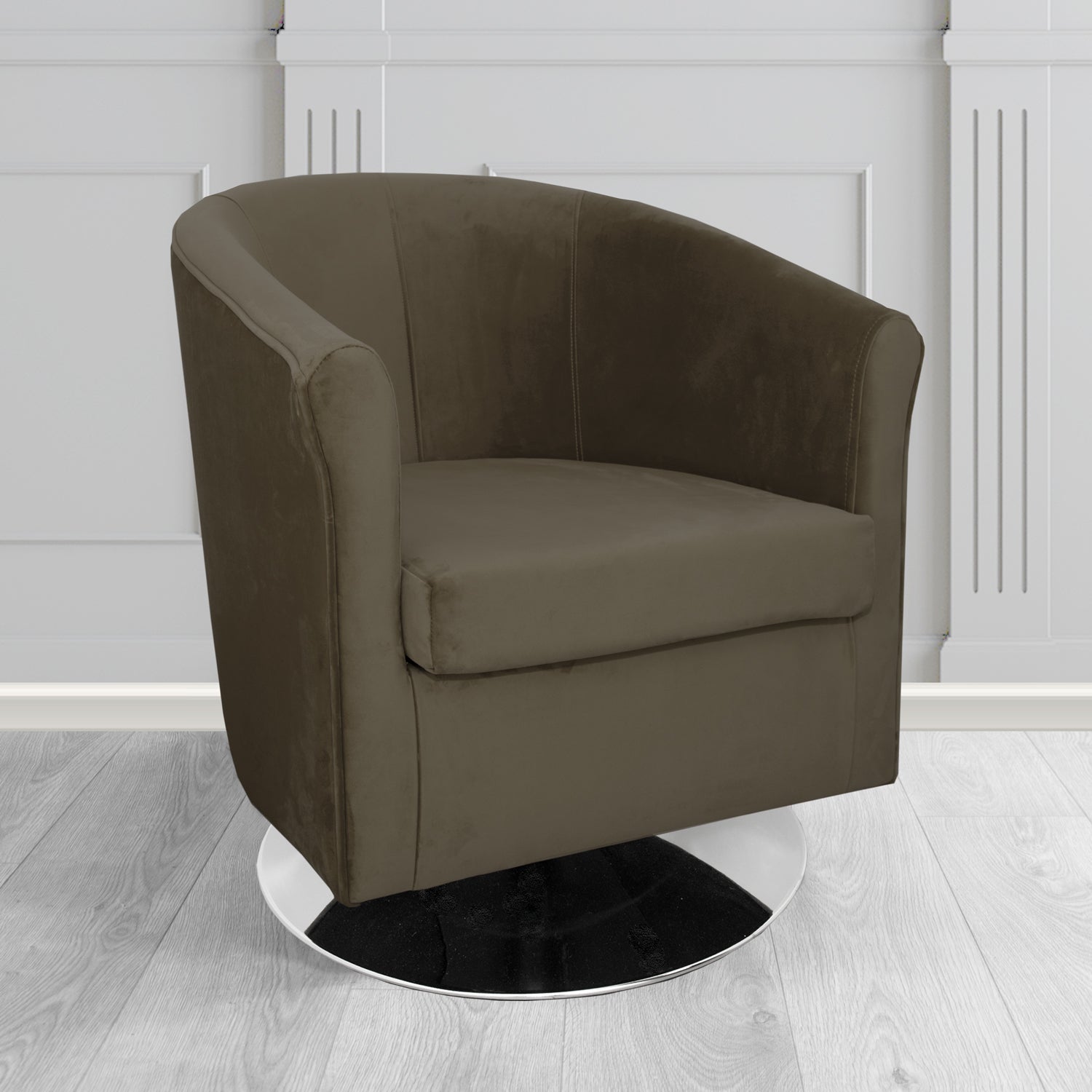 Tuscany Swivel Tub Chair in Villa Nova Atil II Crib 5 Velvet Fabric