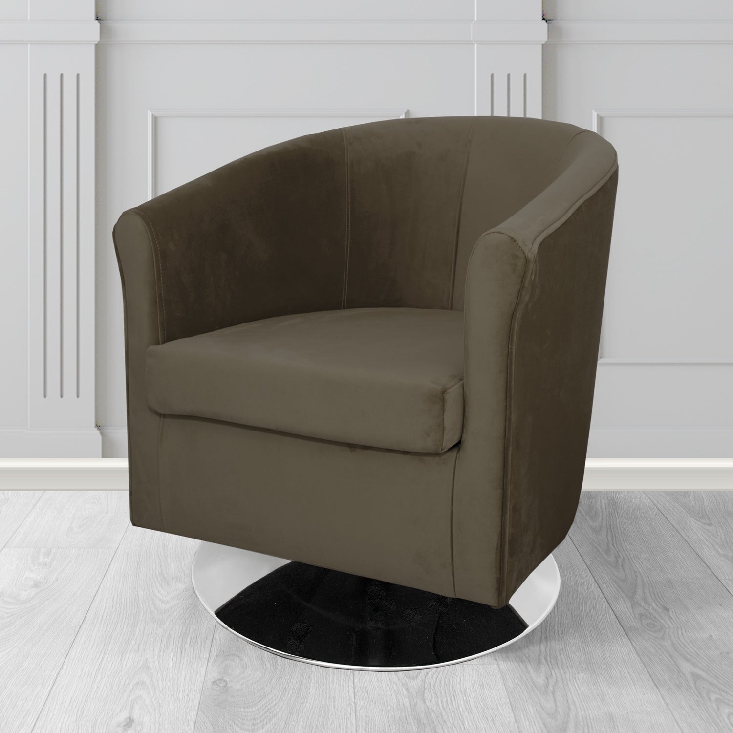 Tuscany Swivel Tub Chair in Villa Nova Atil II Crib 5 Velvet Fabric