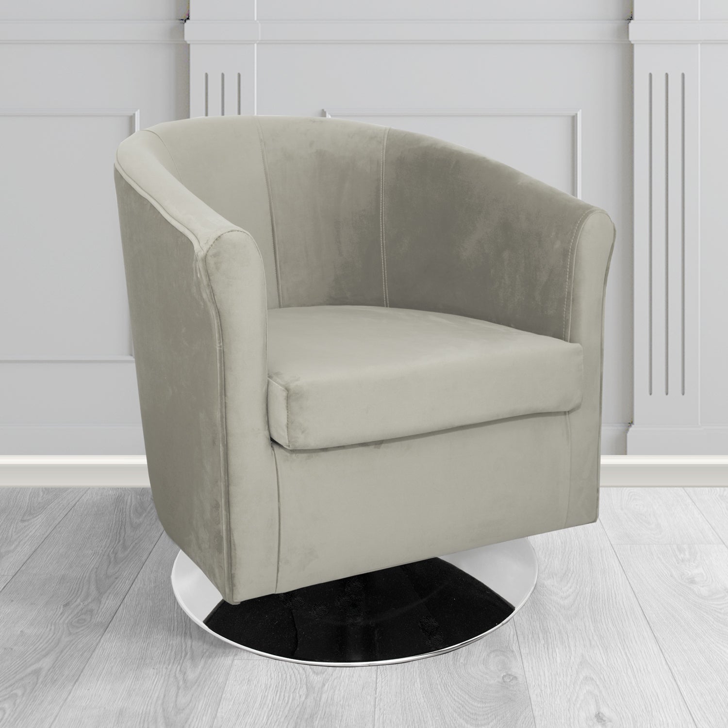 Tuscany Swivel Tub Chair in Villa Nova Atil II Crib 5 Velvet Fabric