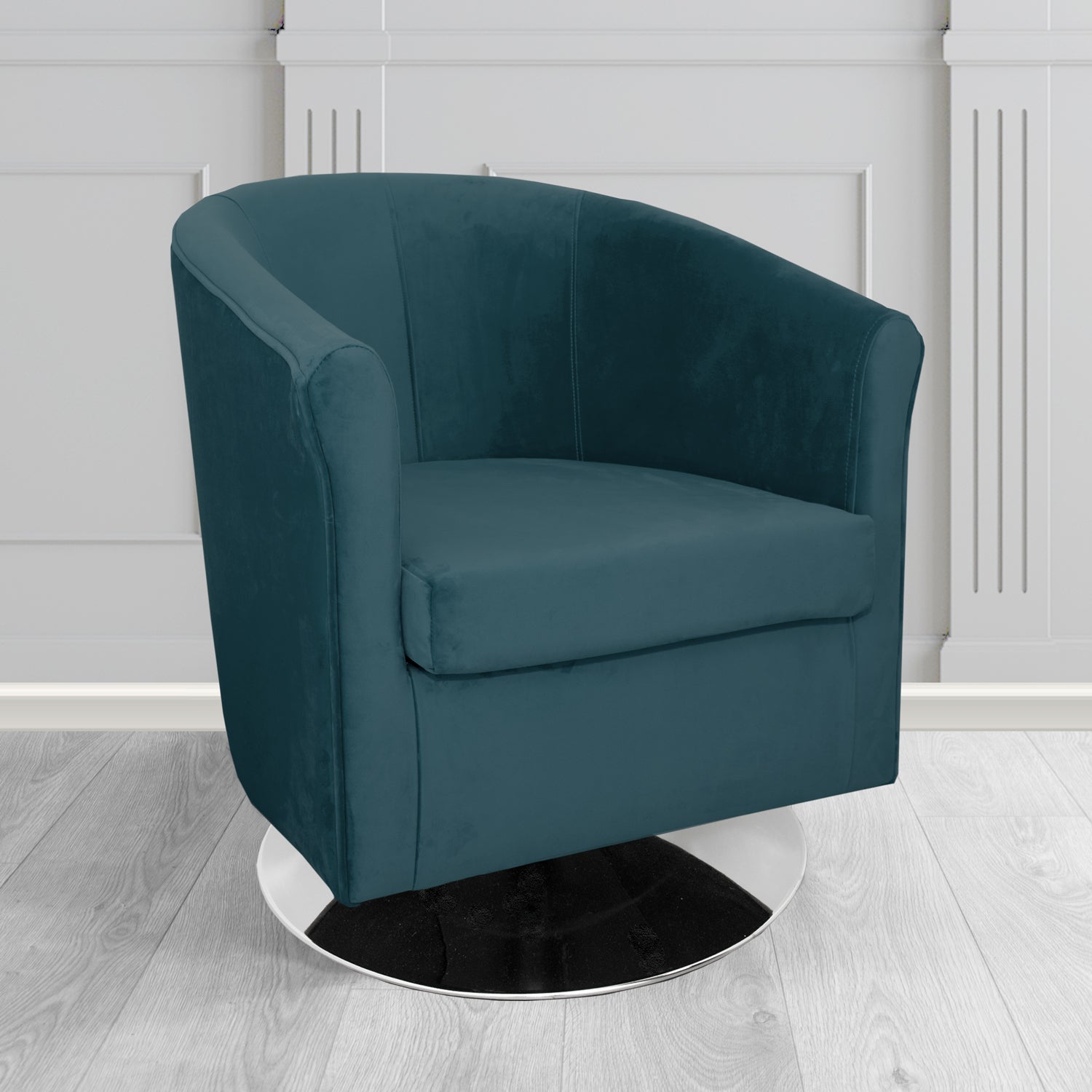 Tuscany Swivel Tub Chair in Villa Nova Atil II Crib 5 Velvet Fabric
