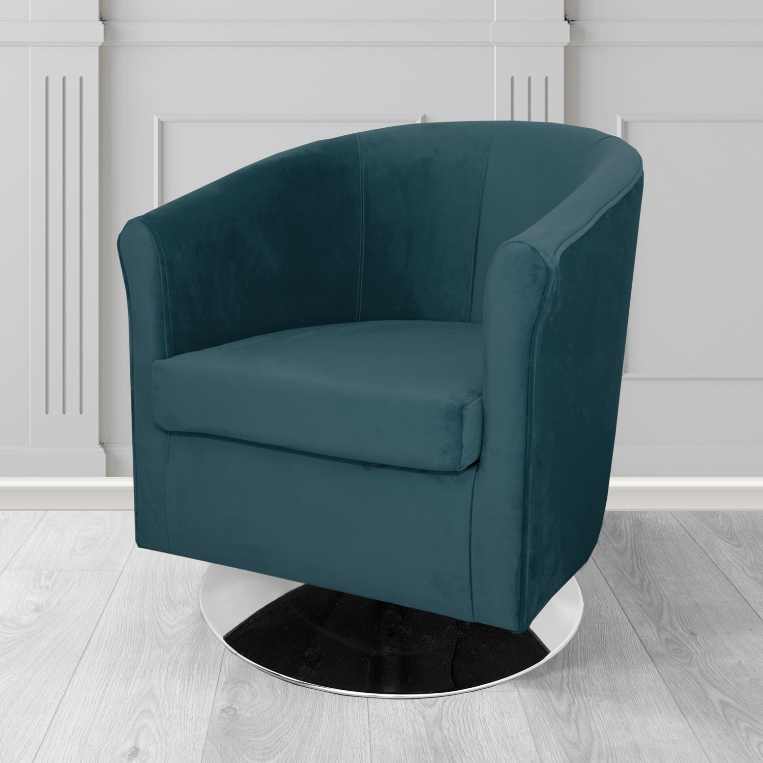 Tuscany Swivel Tub Chair in Villa Nova Atil II Crib 5 Velvet Fabric