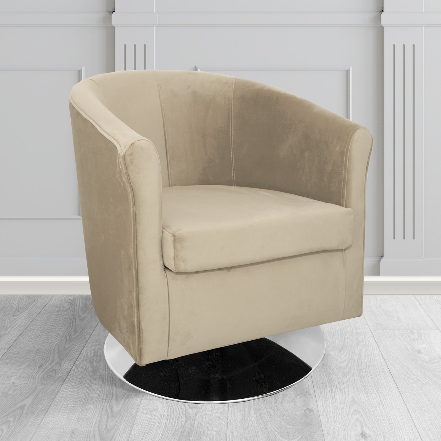 Tuscany Swivel Tub Chair in Villa Nova Atil II Crib 5 Velvet Fabric