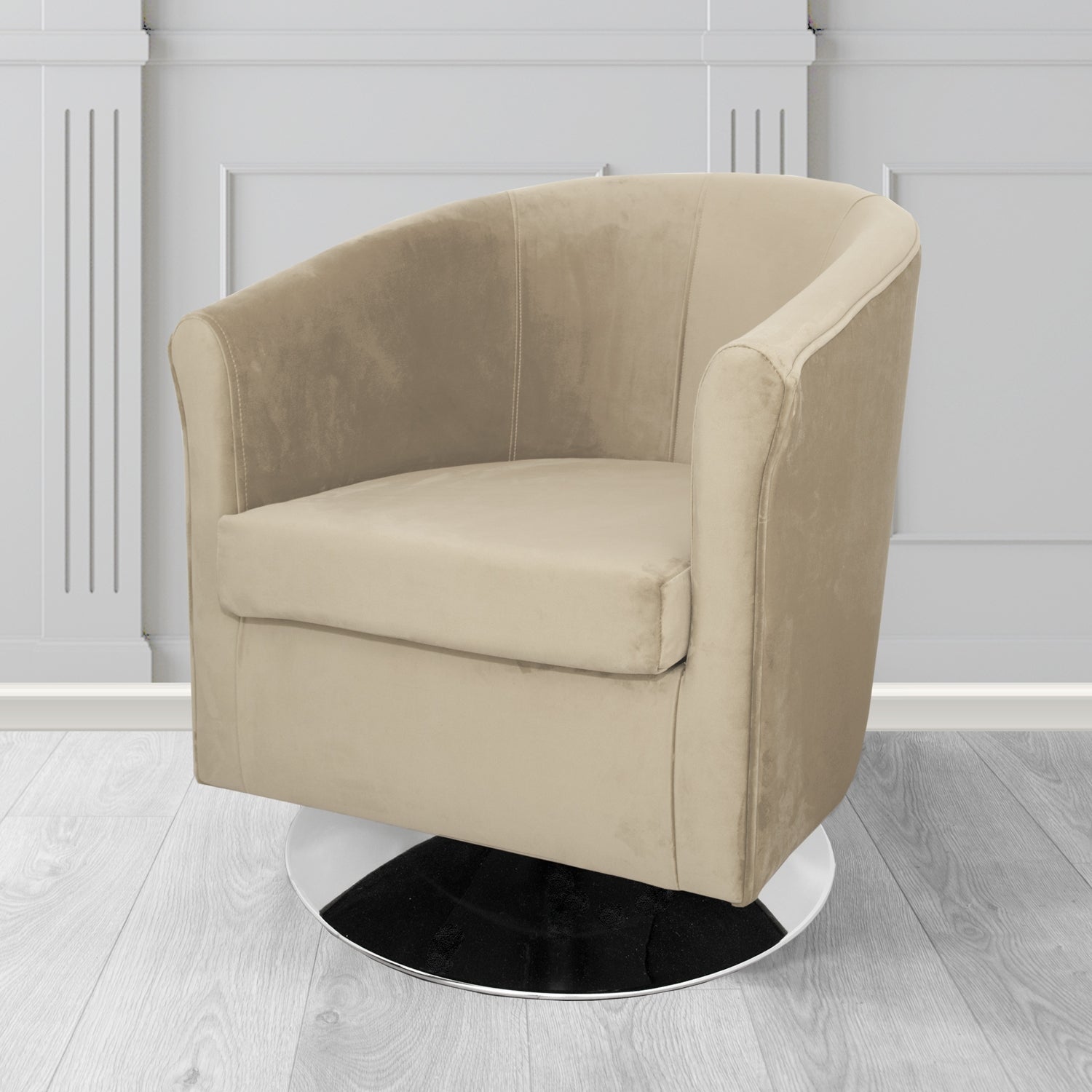 Tuscany Swivel Tub Chair in Villa Nova Atil II Crib 5 Velvet Fabric