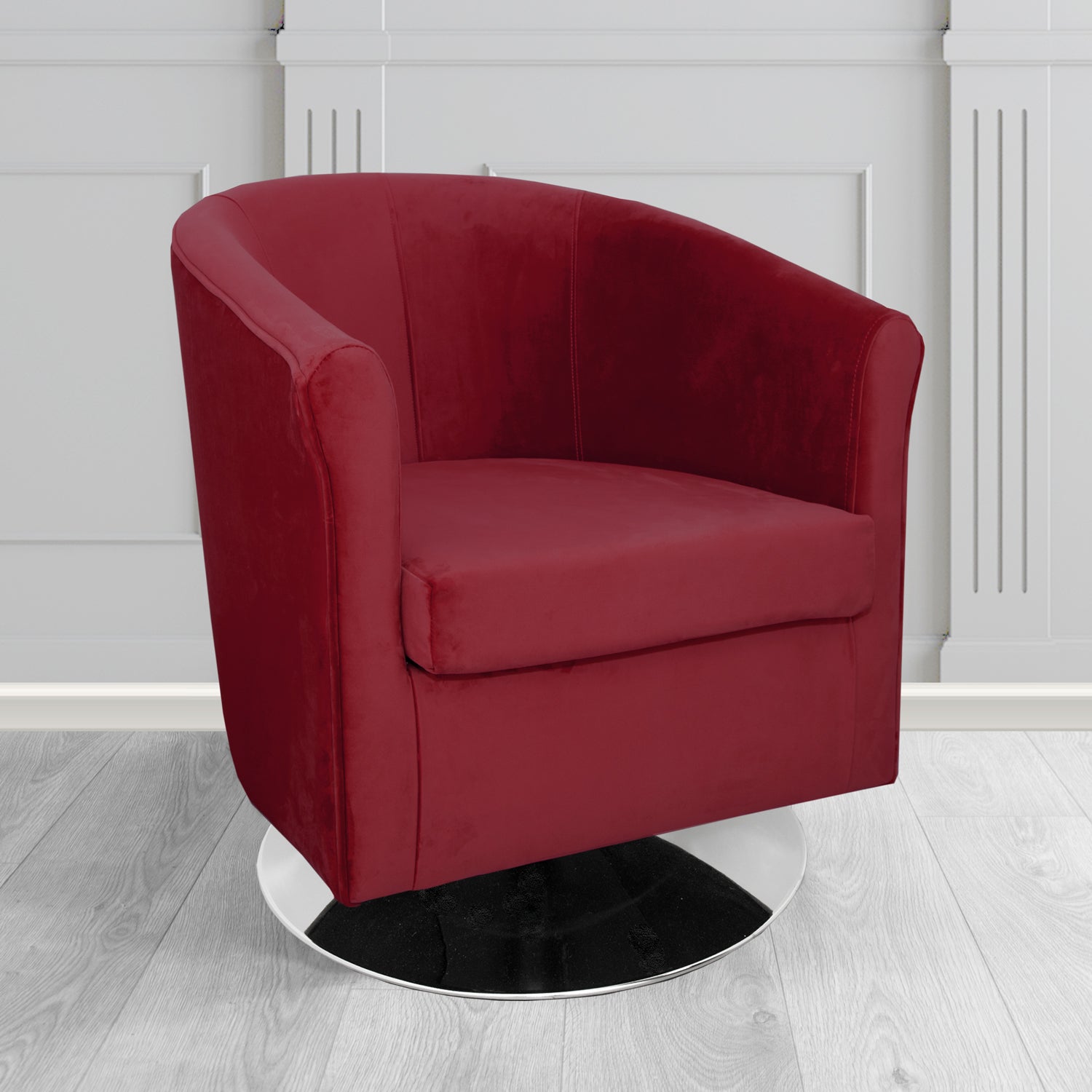 Tuscany Swivel Tub Chair in Villa Nova Atil II Crib 5 Velvet Fabric