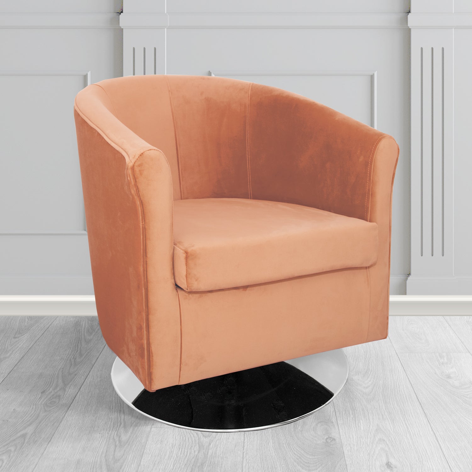 Tuscany Swivel Tub Chair in Villa Nova Atil II Crib 5 Velvet Fabric