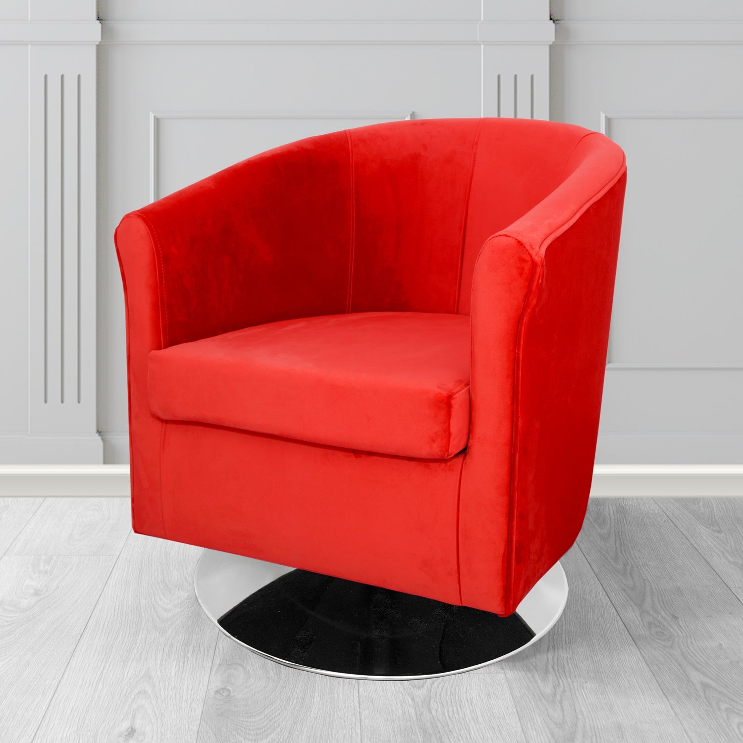 Tuscany Swivel Tub Chair in Villa Nova Atil II Crib 5 Velvet Fabric