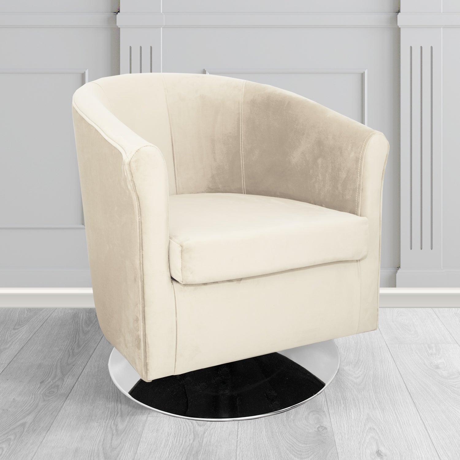 Tuscany Swivel Tub Chair in Villa Nova Atil II Crib 5 Velvet Fabric