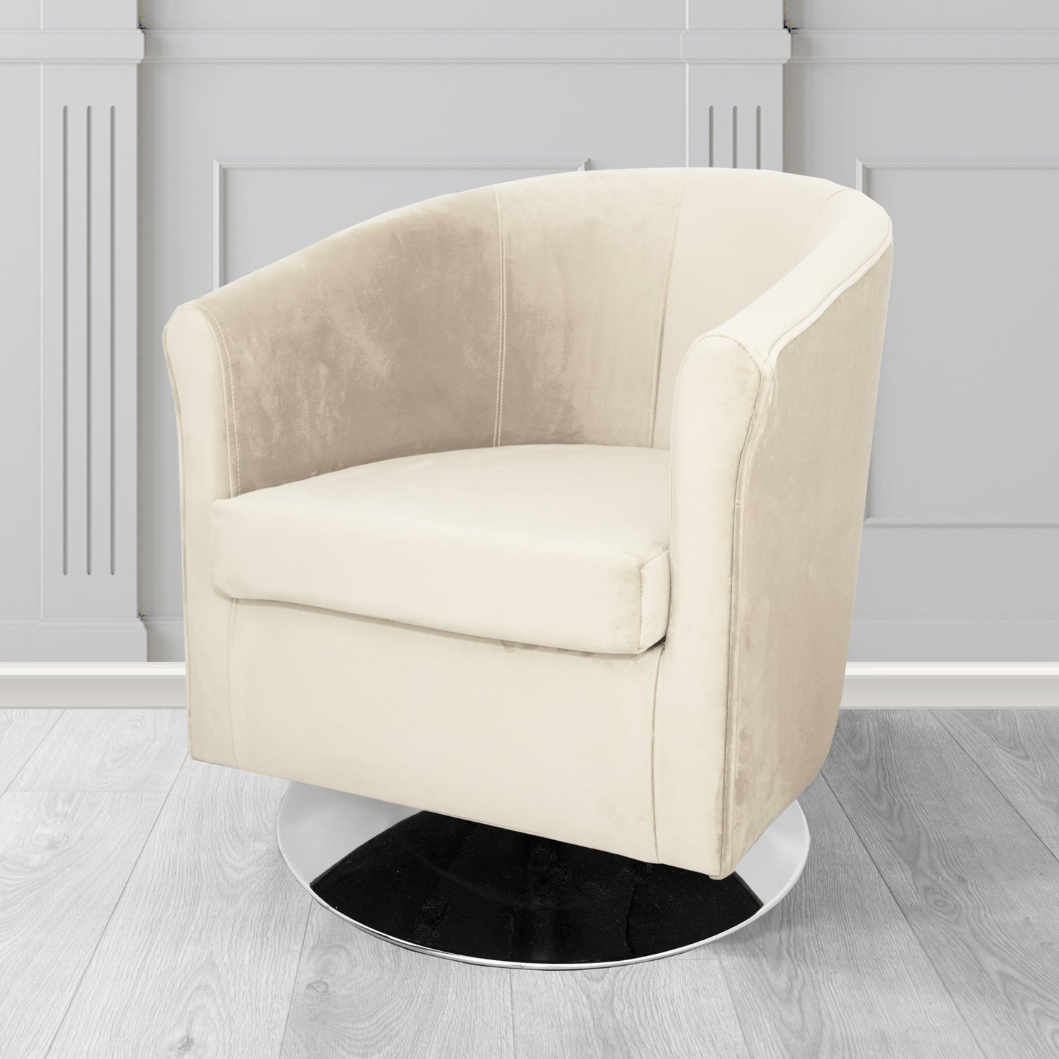 Tuscany Swivel Tub Chair in Villa Nova Atil II Crib 5 Velvet Fabric