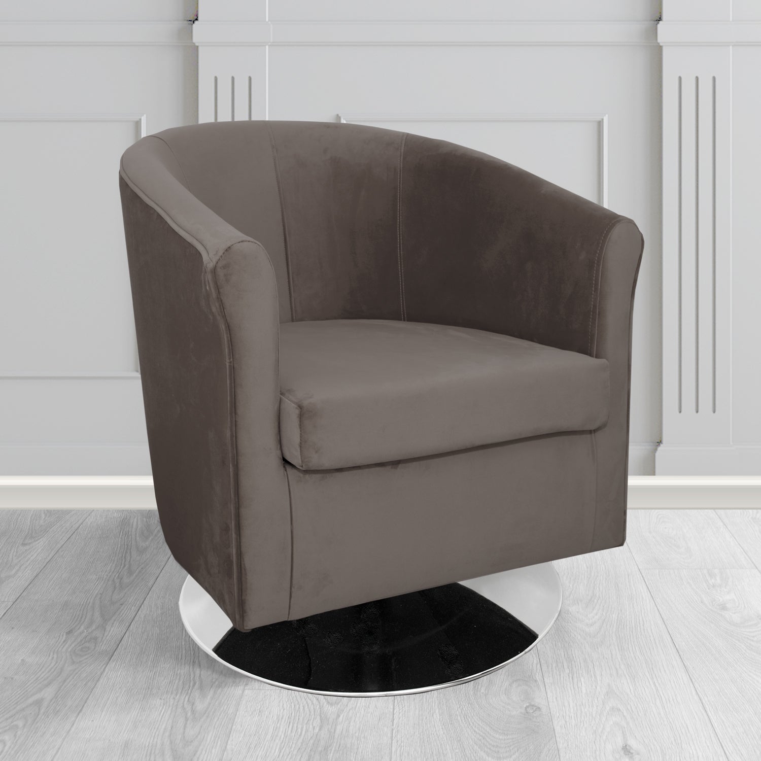 Tuscany Swivel Tub Chair in Villa Nova Atil II Crib 5 Velvet Fabric