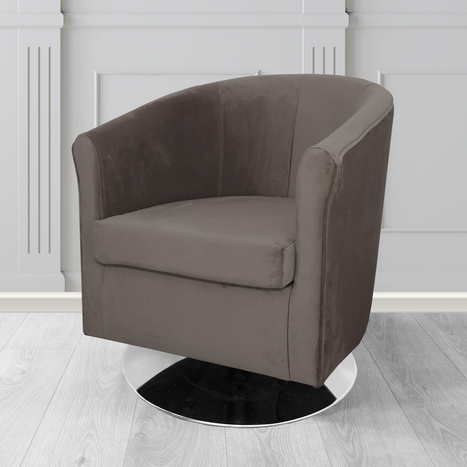 Tuscany Swivel Tub Chair in Villa Nova Atil II Crib 5 Velvet Fabric
